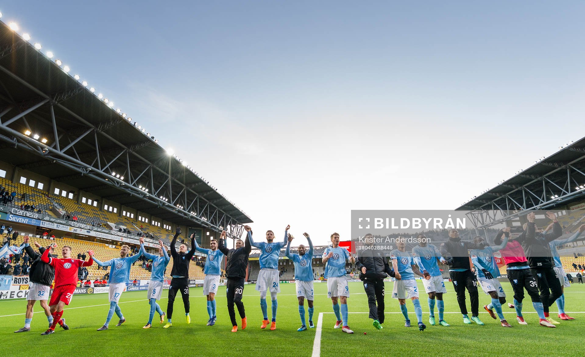 Malmö FFs spelare jublar