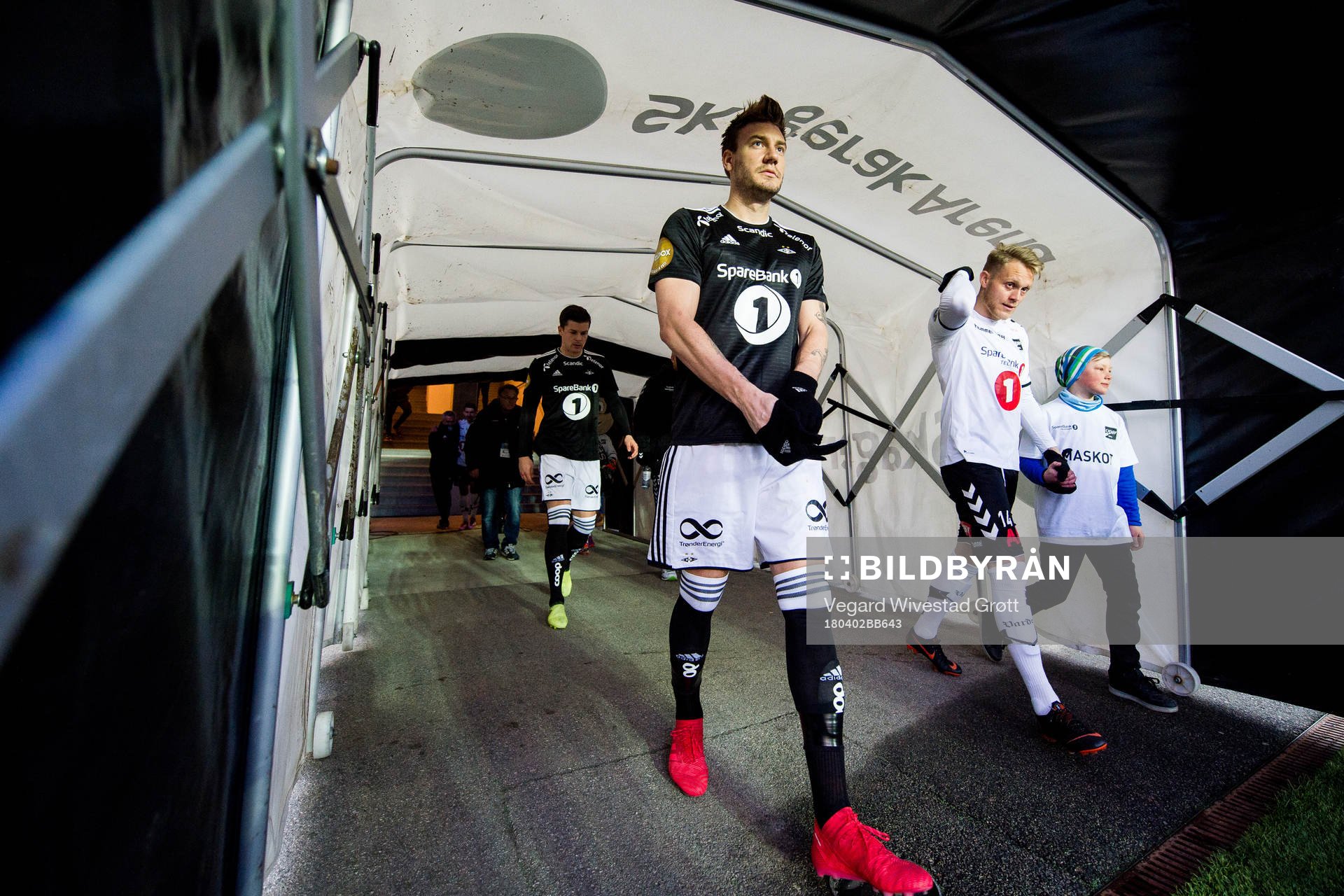 Nicklas Bendtner of Rosenborg and Fredrik Nordkvelle of Odd