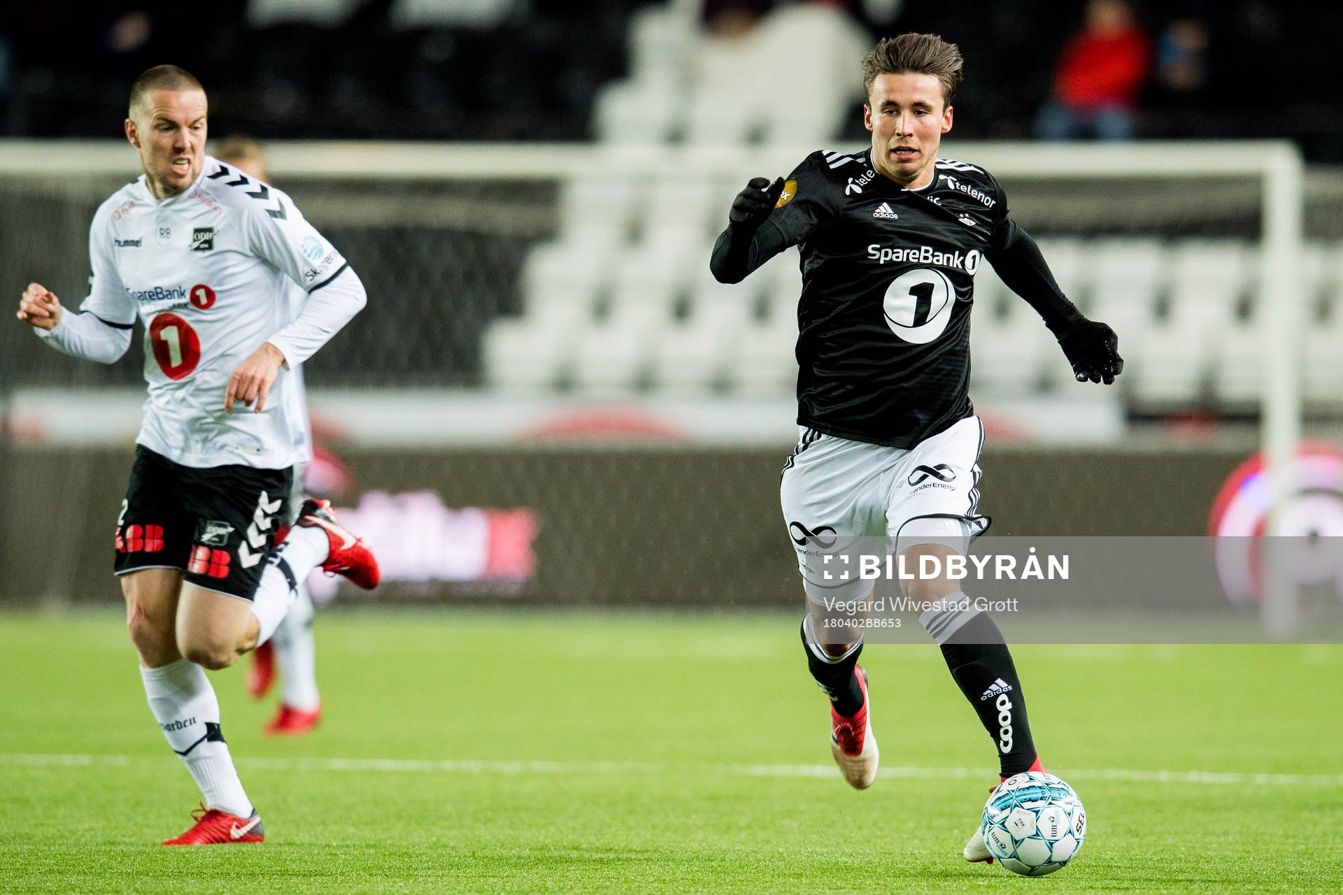 Espen Ruud of Odd and Anders Trondsen of Rosenborg