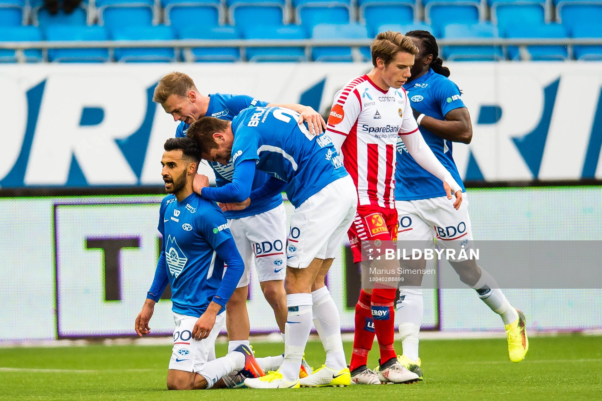 Etzaz Muzafar Hussain of Molde celebrates the 2-0 goal