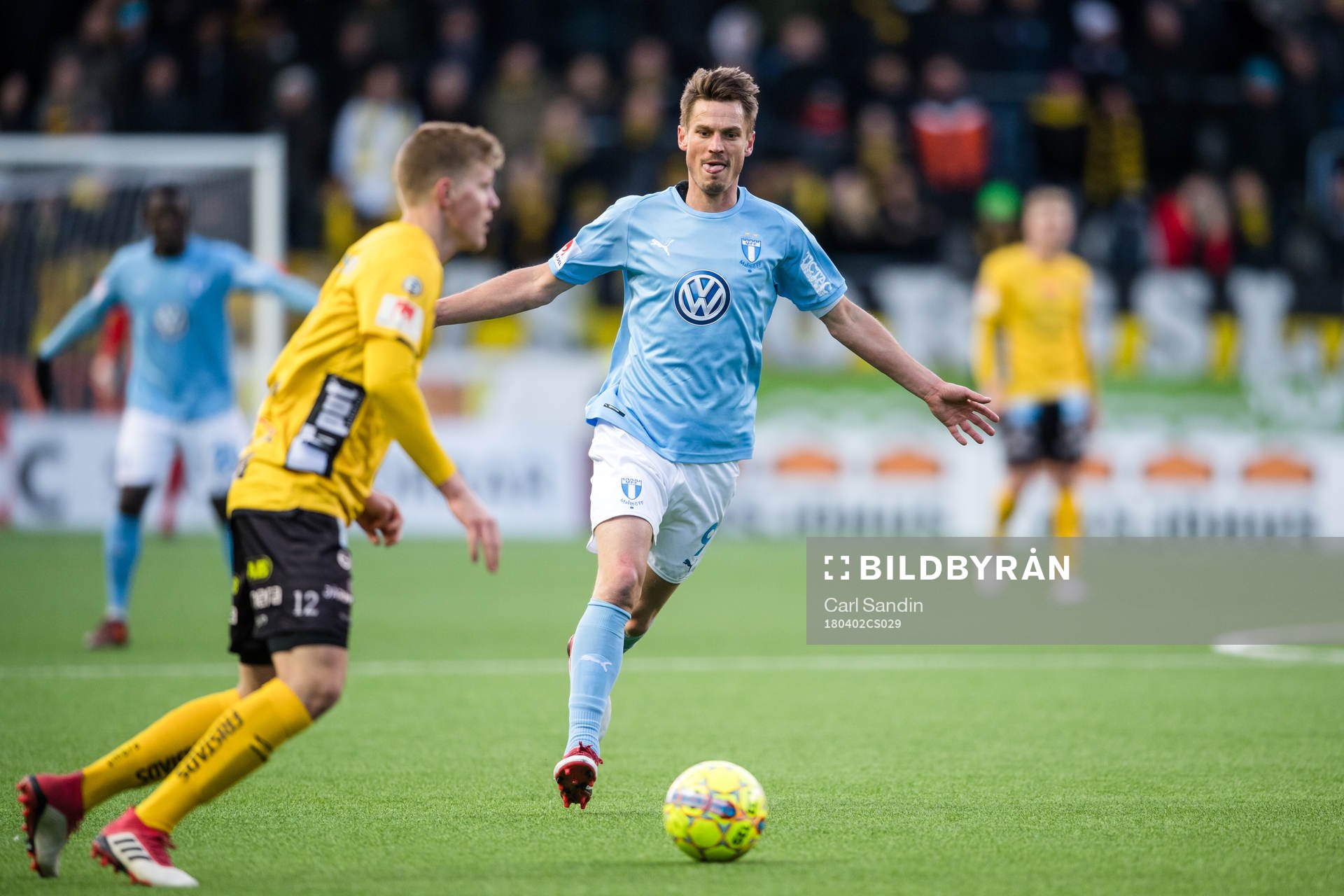 Malmö FFs Markus Rosenberg under fotbollsmatchen i Allsvenskan mellan Elfsborg och Malmö FF den 2 april 2018 i Borås.