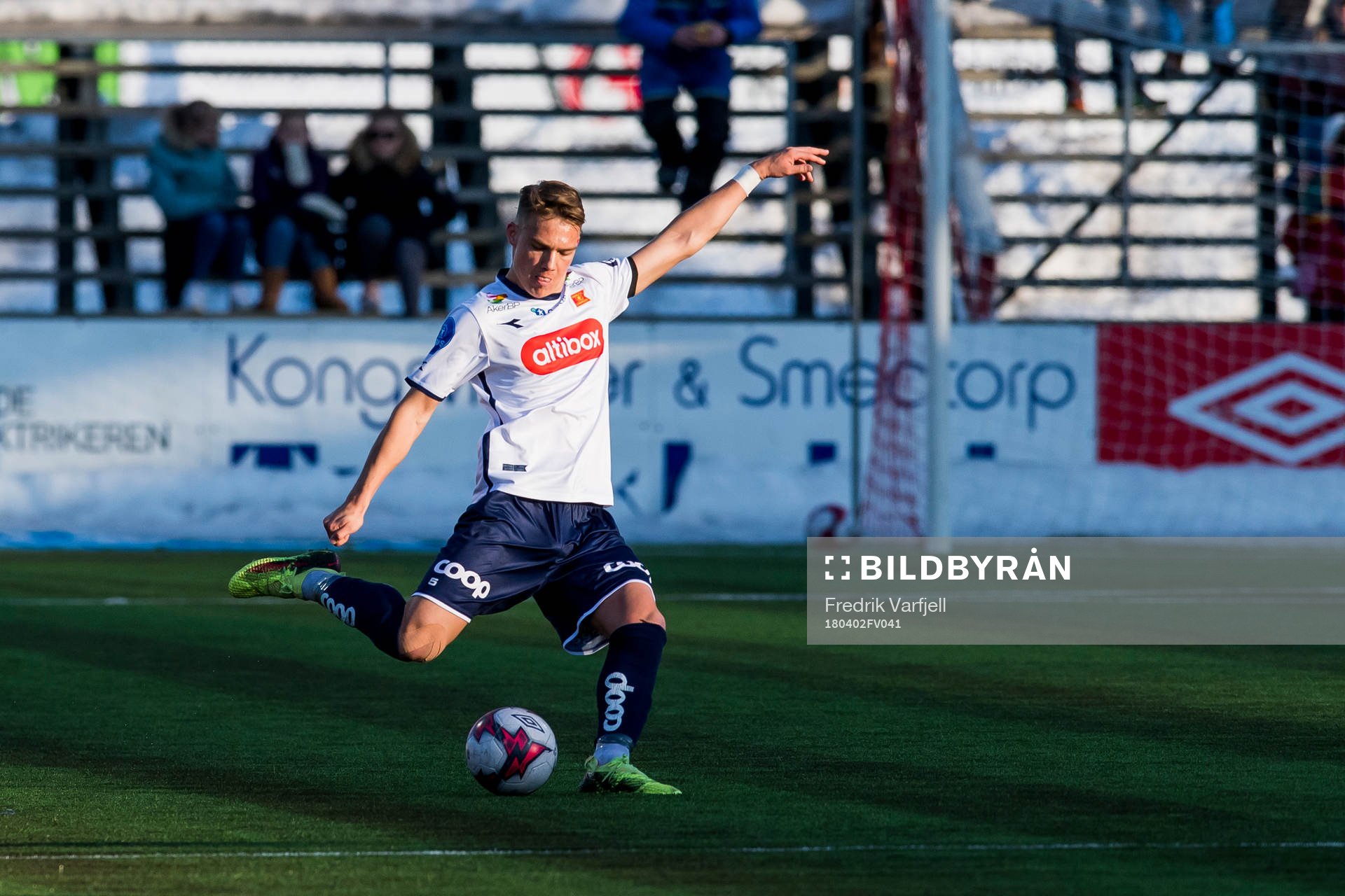 Markus Nakkim of Viking during the OBOS-ligaen match between Kongsvinger and Viking on April 2, 2018 in Kongsvinger. 
