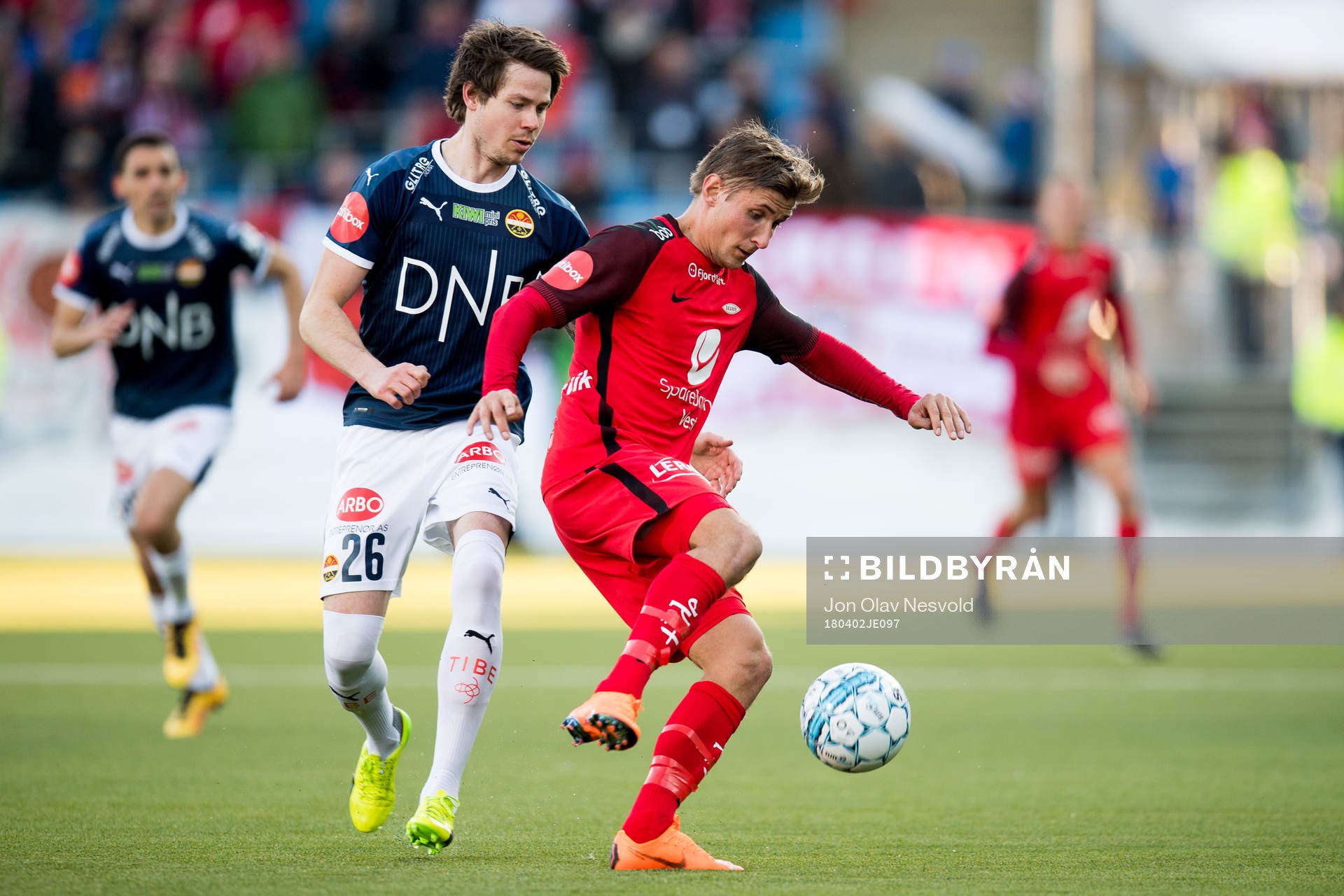 Lars Vilsvik of Strømsgodset and Steffen Lie Skålevik of