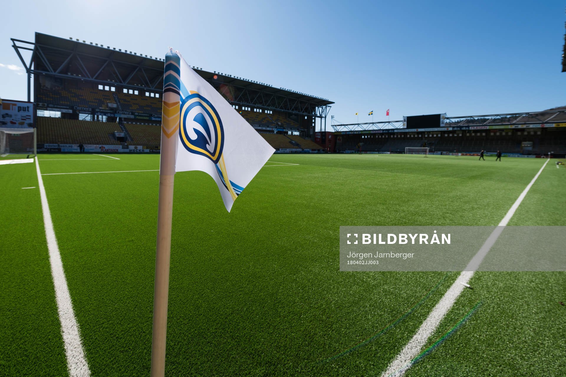 Hörnflagga med Allsvenskans logga