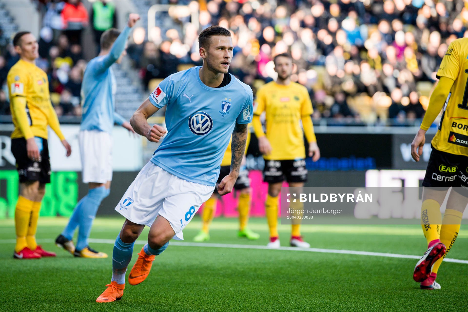 Malmö FFs Arnór Ingvi Traustason jublar