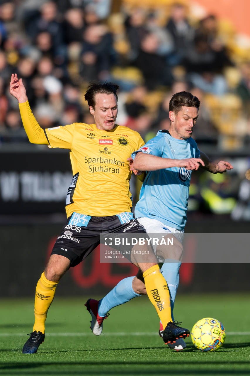 Elfsborgs Viktor Prodell och Malmö FFs Markus Rosenberg