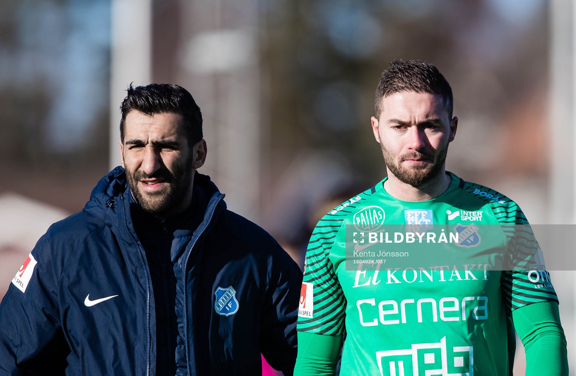 Norrbys tränare Mohammed Ali Khan och målvakt Mergim