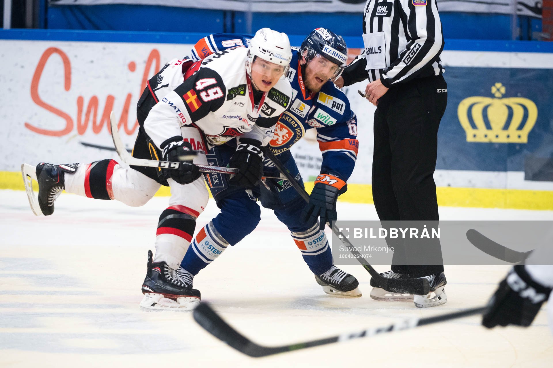 Malmö Redhawks Rhett Rakhshani och Växjös Linus Högberg