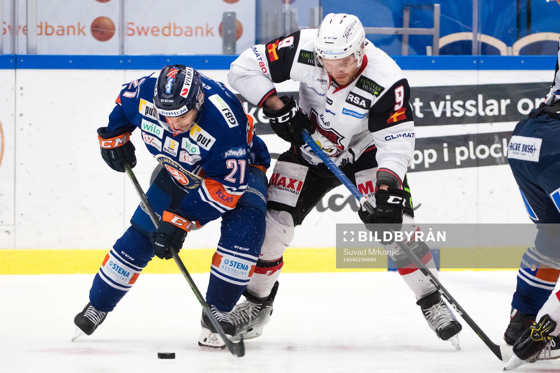 Växjös Andy Miele och Malmö Redhawks Frederik Storm