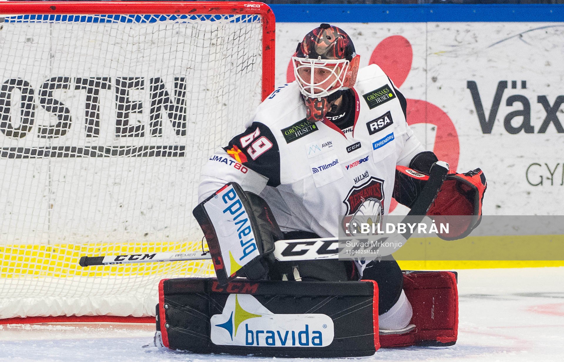 Malmö Redhawks målvakt Oscar Alsenfelt