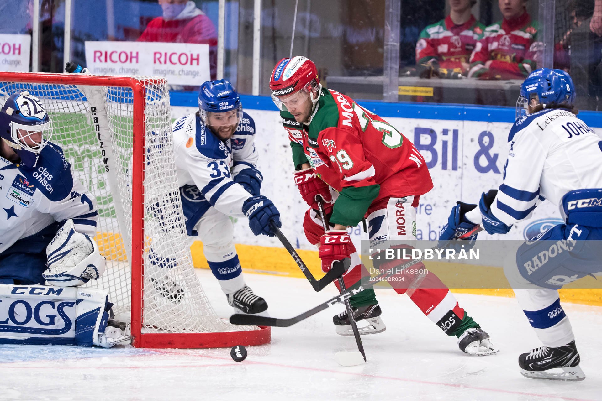 Moras Jacob Nilsson och Leksands Anton Öhman  Leksands