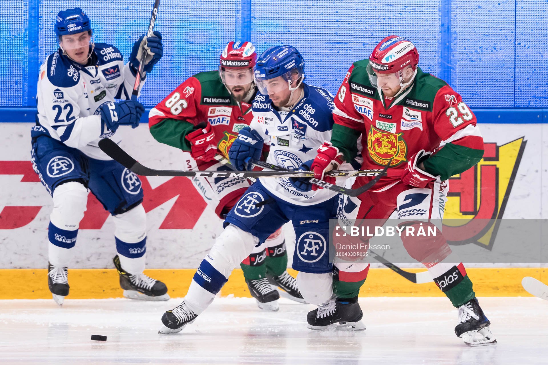 Leksands Oskar Lang och Moras Marcus Fagerudd  i