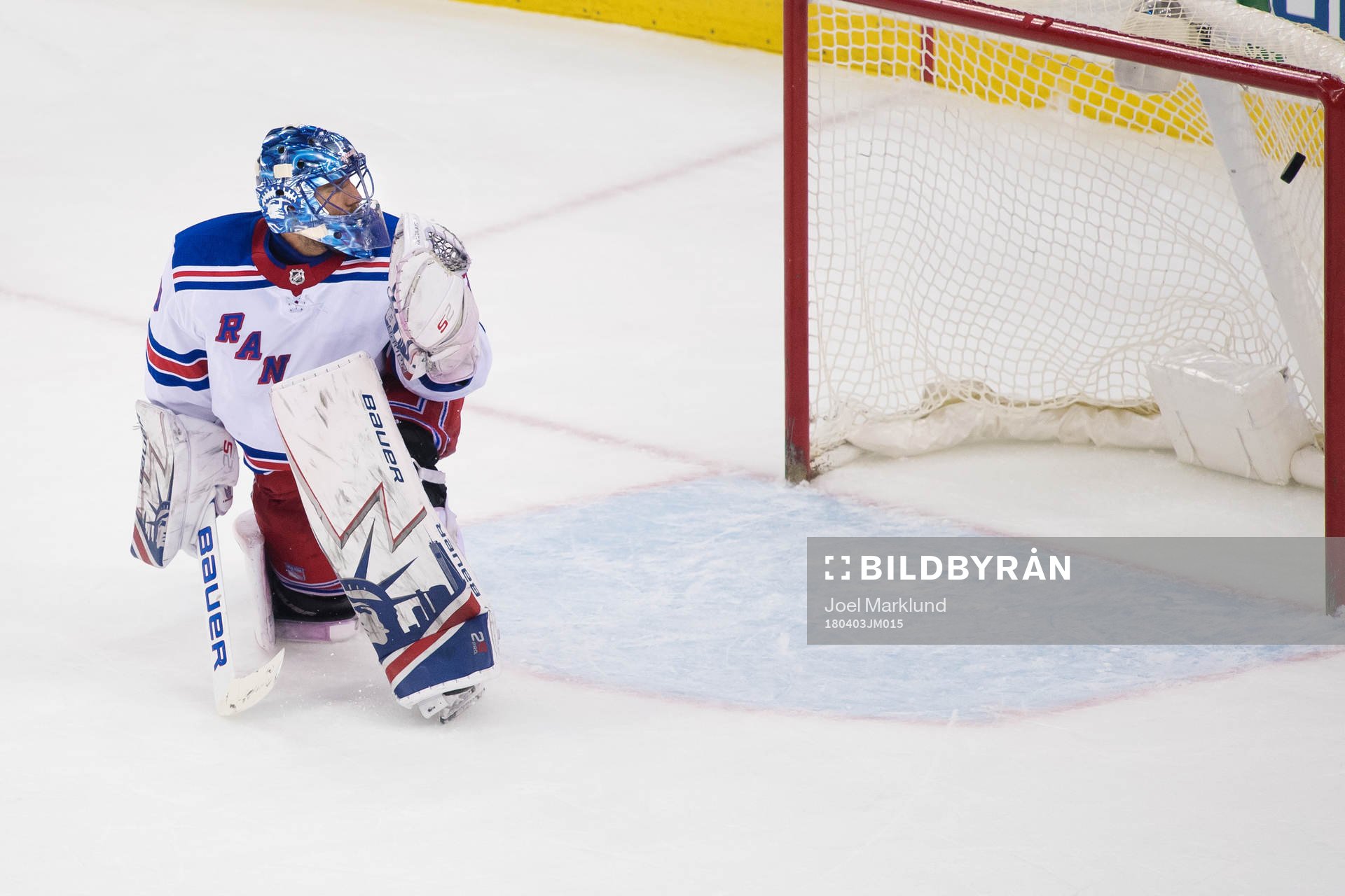 Rangers målvakt Henrik Lundqvist släpper in 5-1-målet
