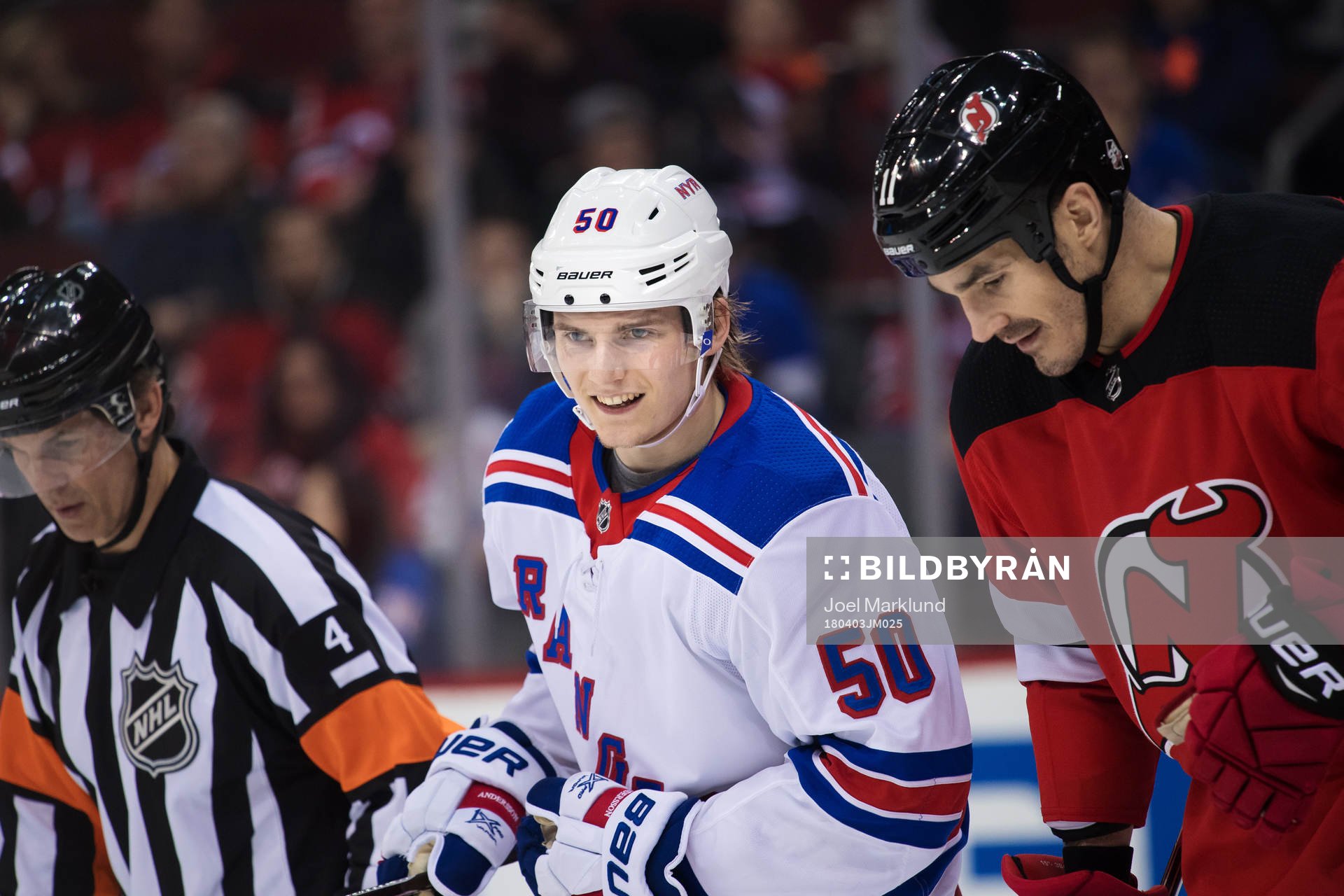Rangers Lias Andersson och Devils Brian Boyle