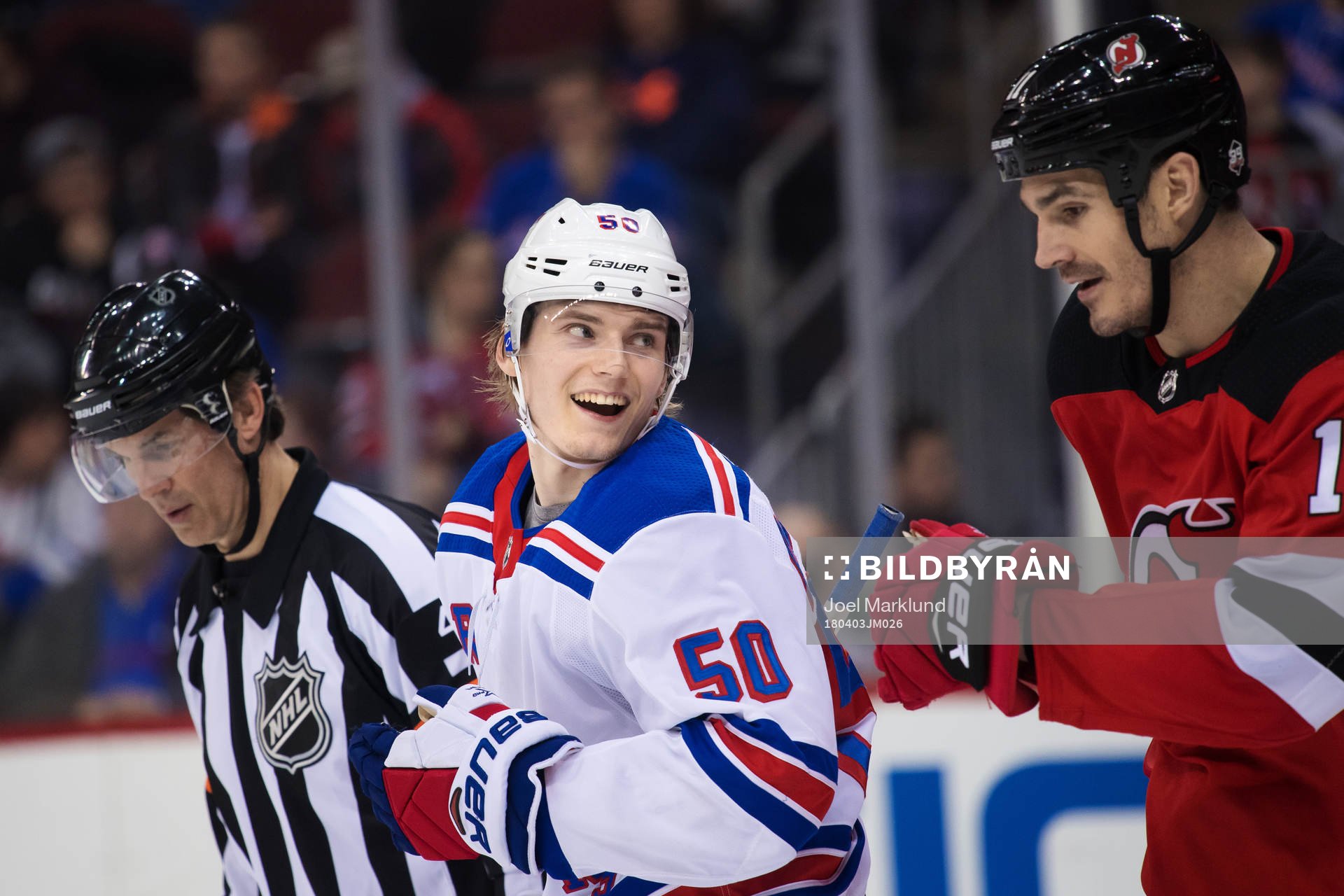 Rangers Lias Andersson och Devils Brian Boyle