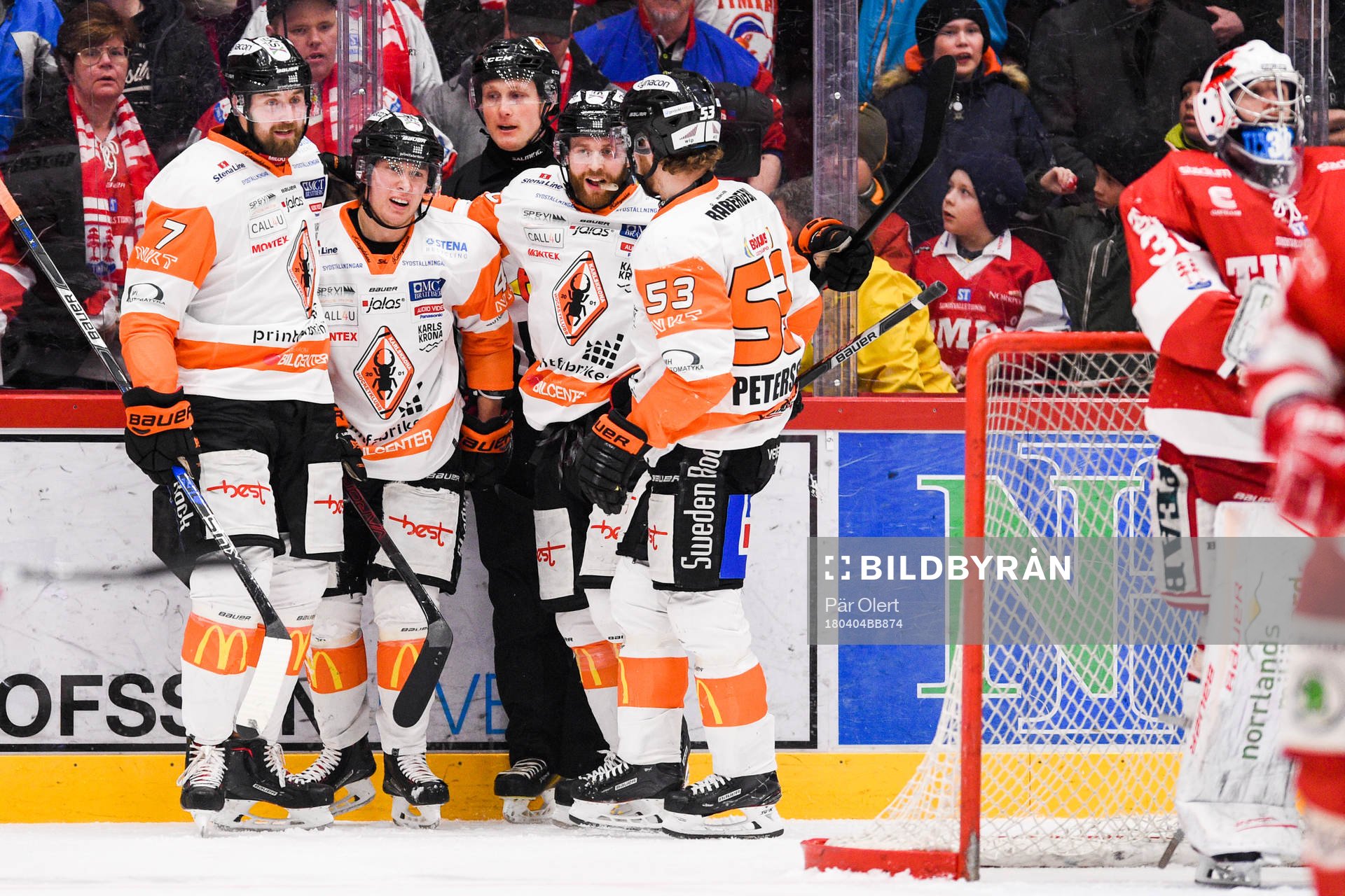 Karlskronas spelare jublar