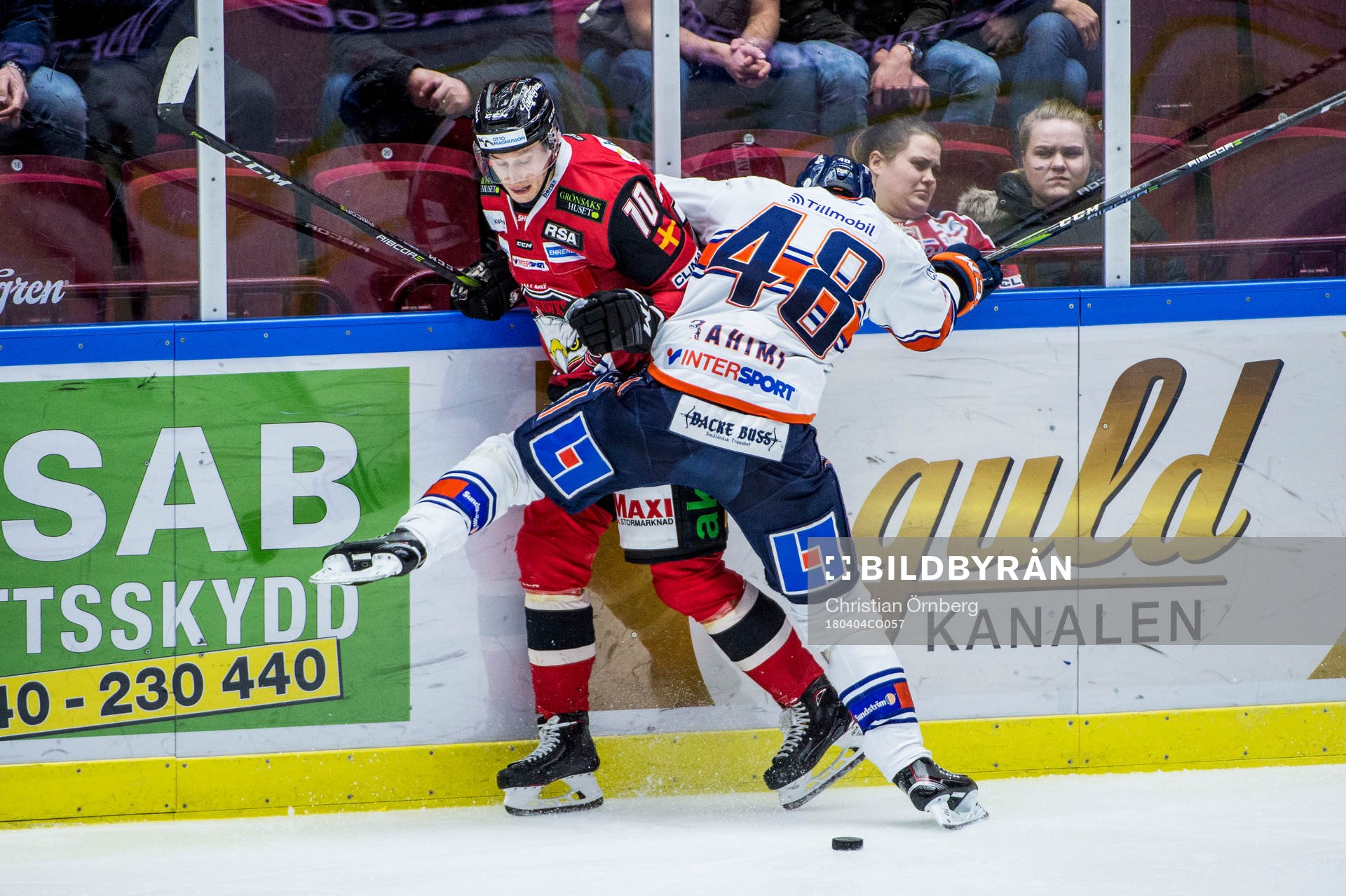 Malmö Redhawks Robin Alvarez mot Växjös Daniel Rahimi