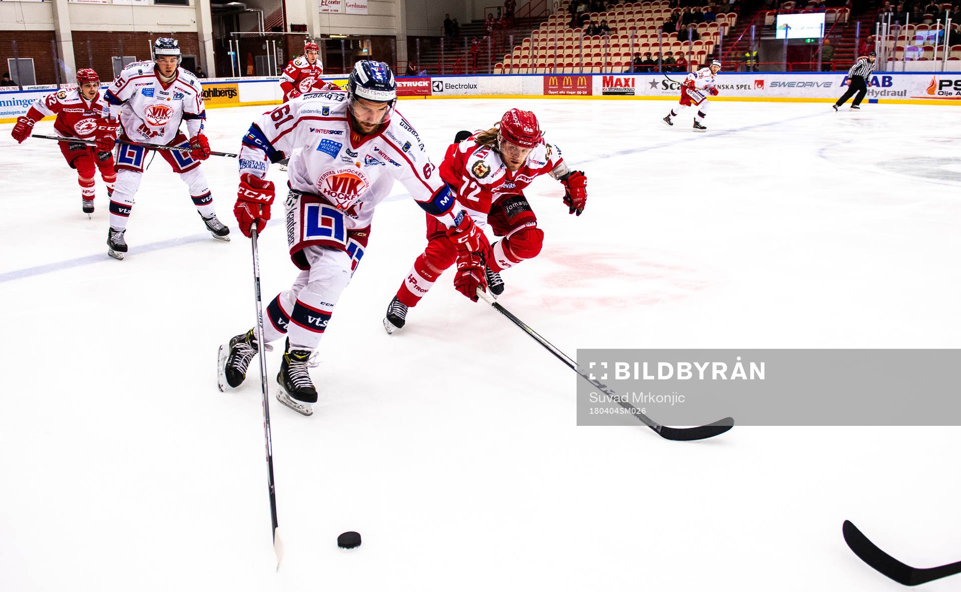 Västerviks Emil Wahlberg och Trojas Nicolai Meyer