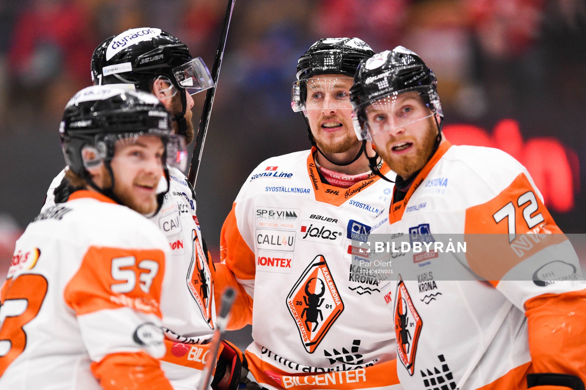 Karlskronas spelare jublar