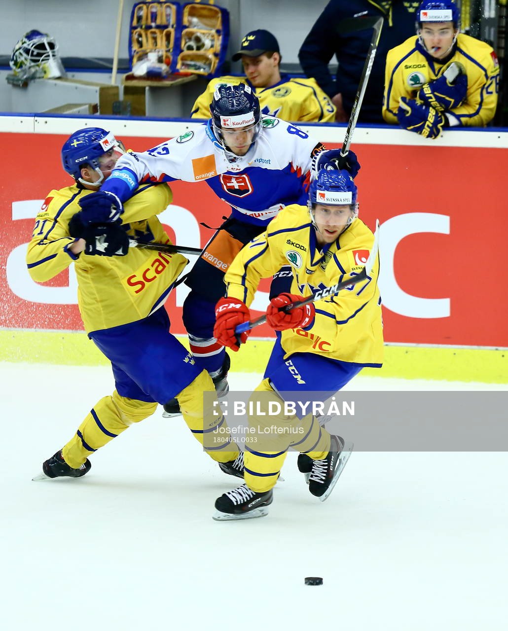 Sveriges Lawrence Pilut, John Norman och Slovakiens Filip