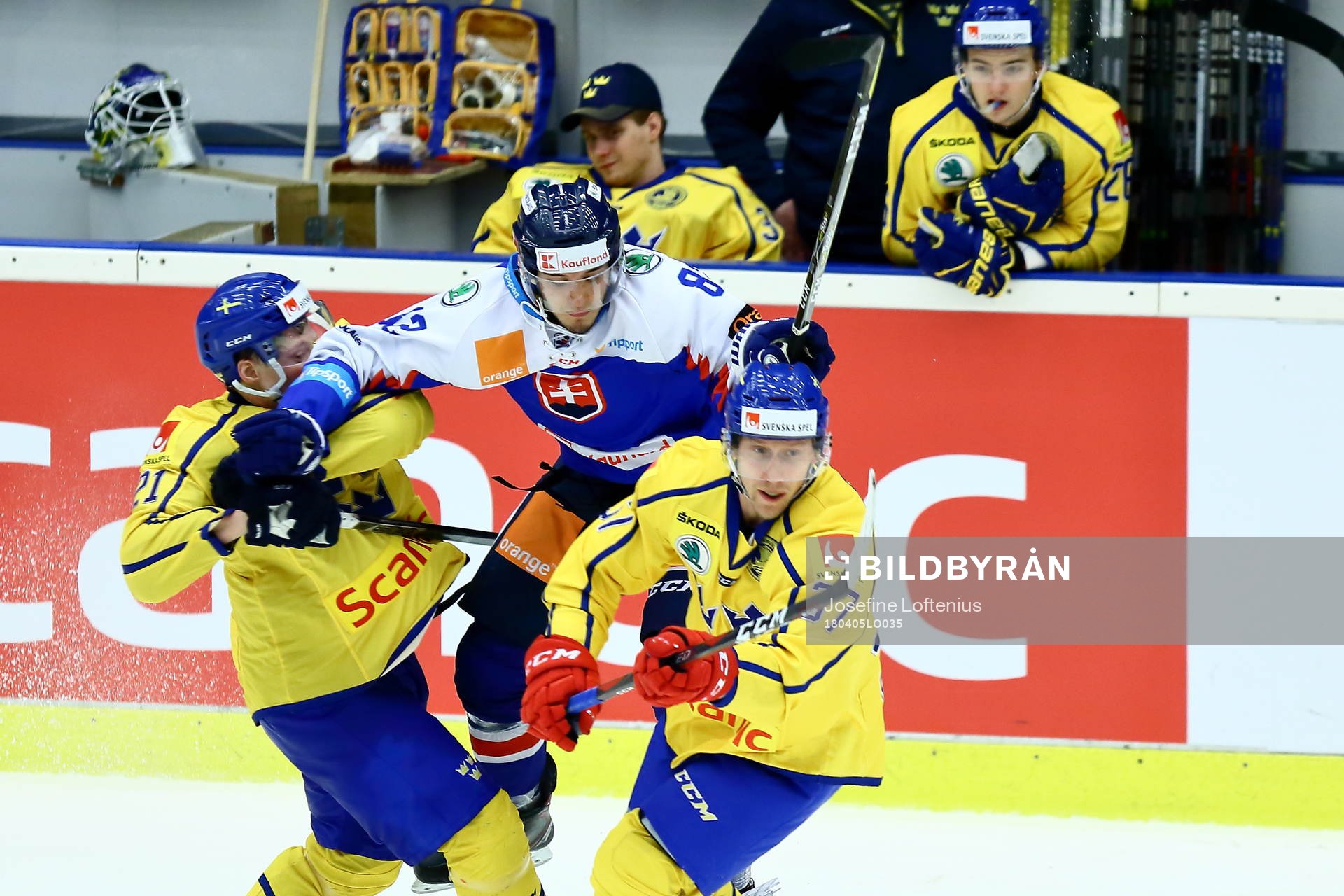 Sveriges Lawrence Pilut, John Norman och Slovakiens Filip