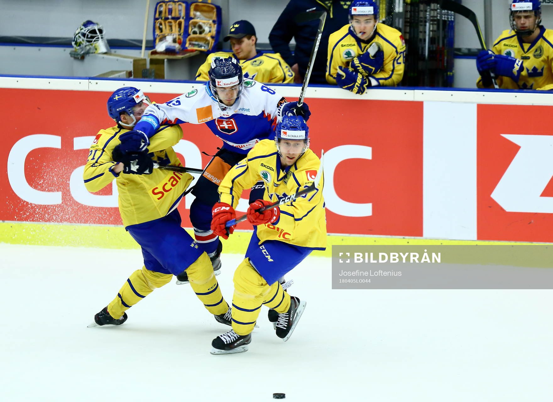 Sveriges Lawrence Pilut, John Norman och Slovakiens Filip