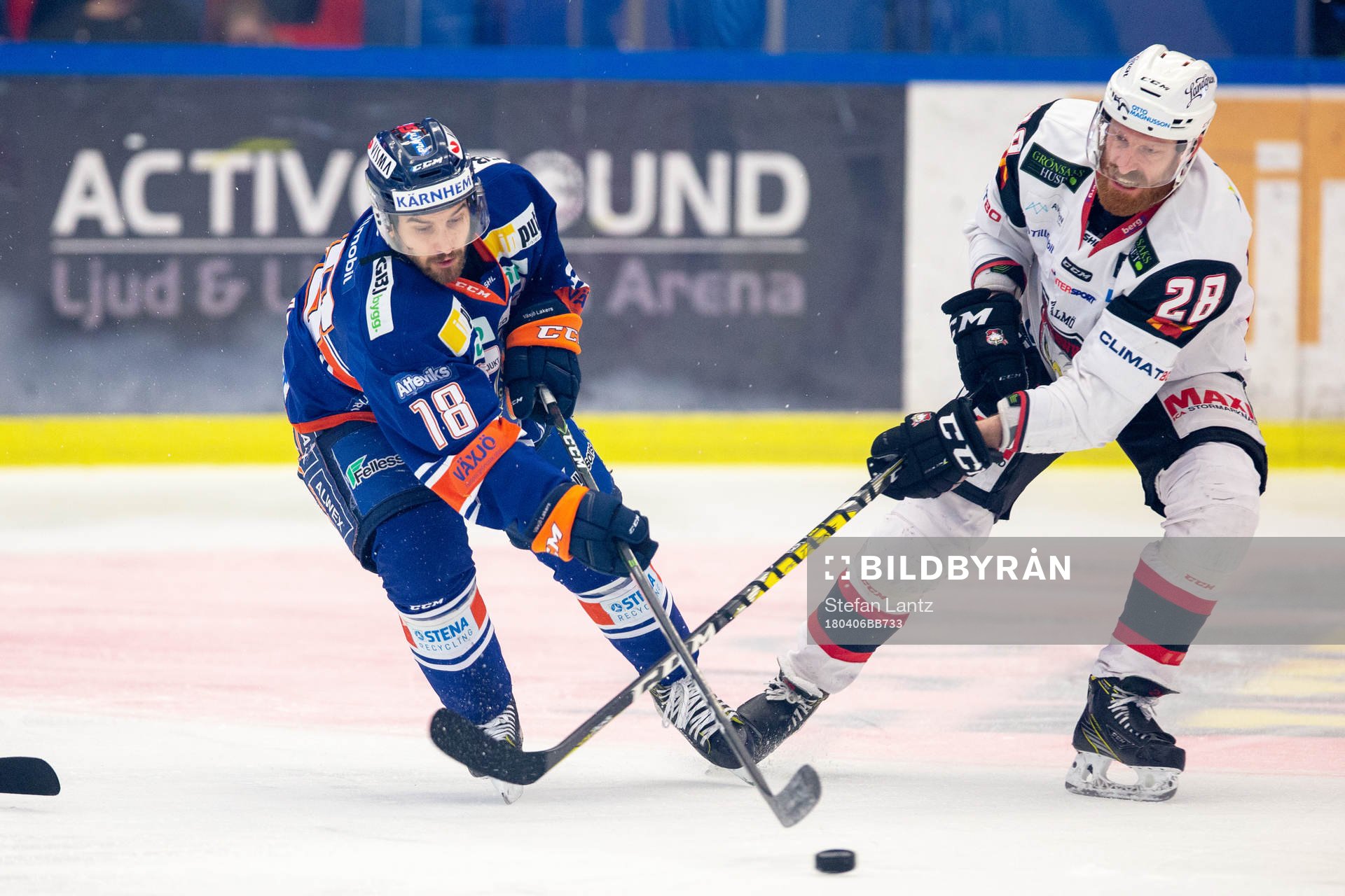 Växjös Andrew Calof och Malmö Redhawks Jens Olsson