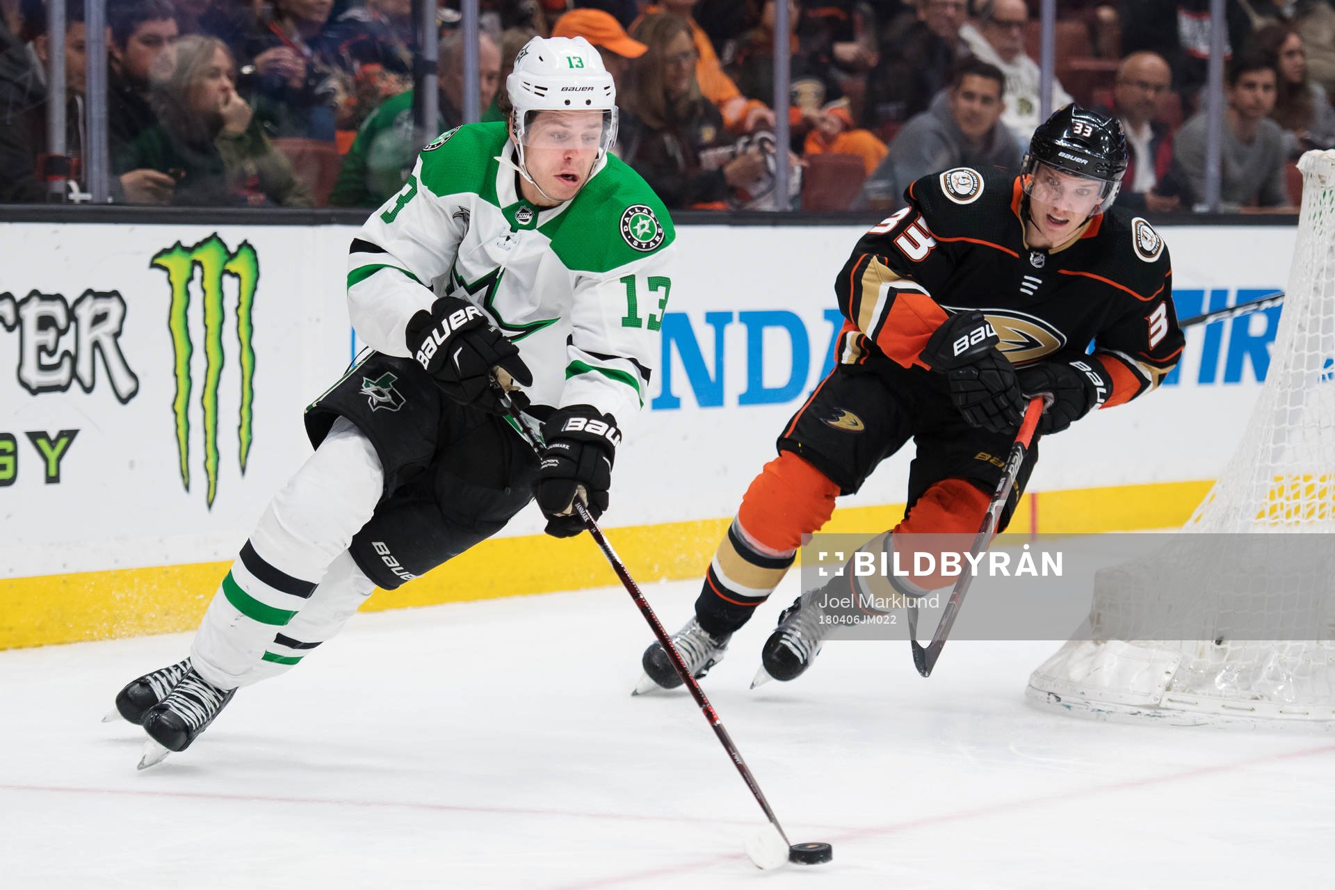 Stars Mattias Janmark och Ducks Jakob Silfverberg