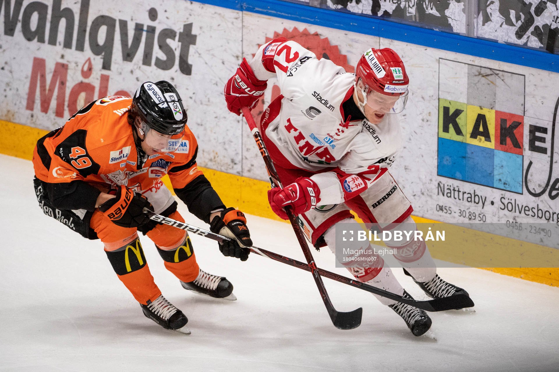Karlskronas Filip Cruseman och Timrås Johan Johnsson