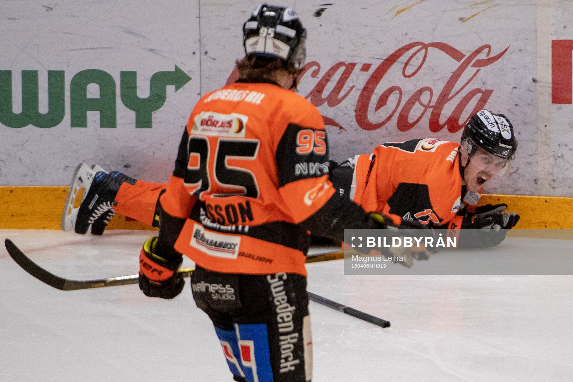 Karlskronas Joel Kellman grinar illa