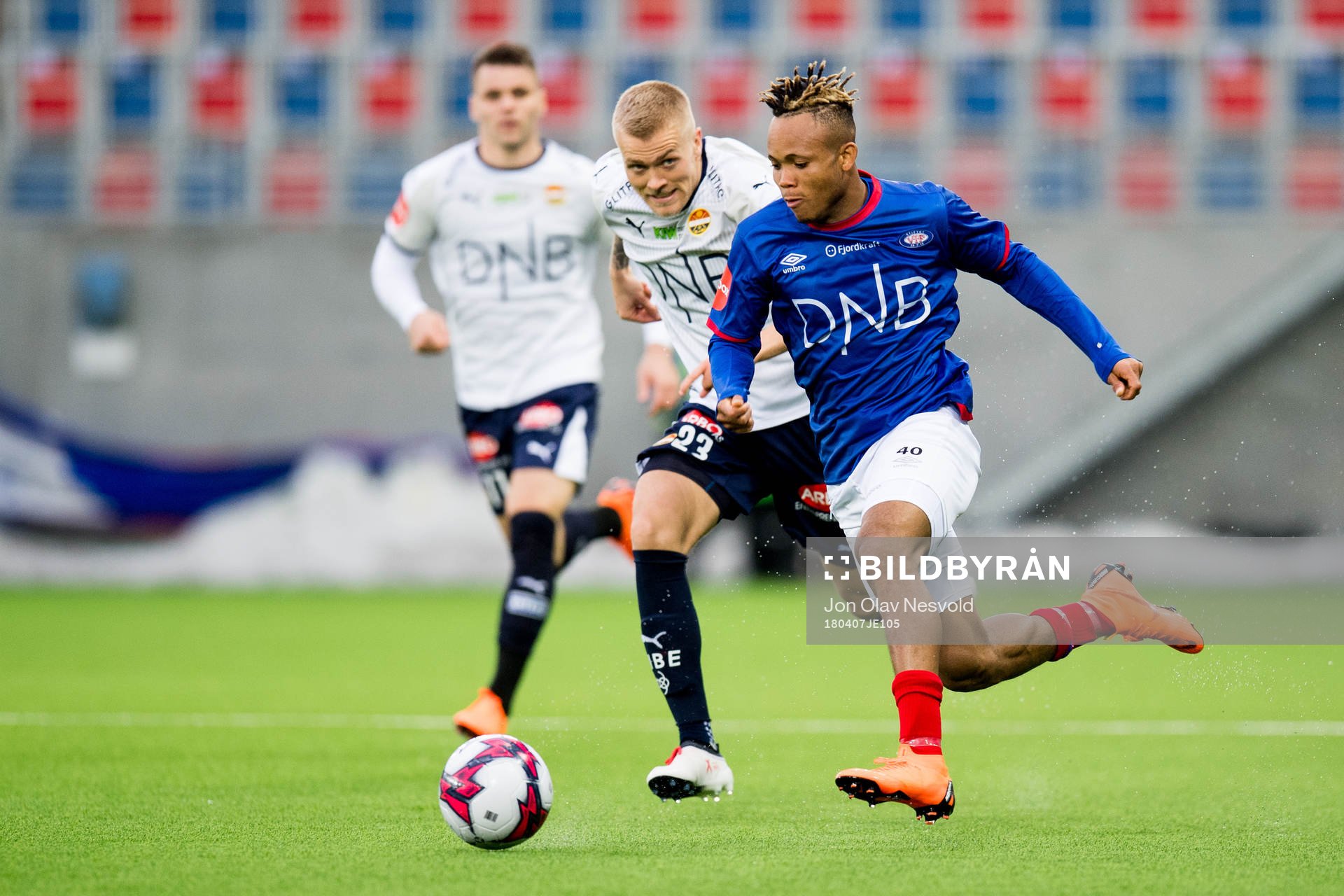 Eirik Ulland Andersen of Strømsgodset and Chidera Ejuke of
