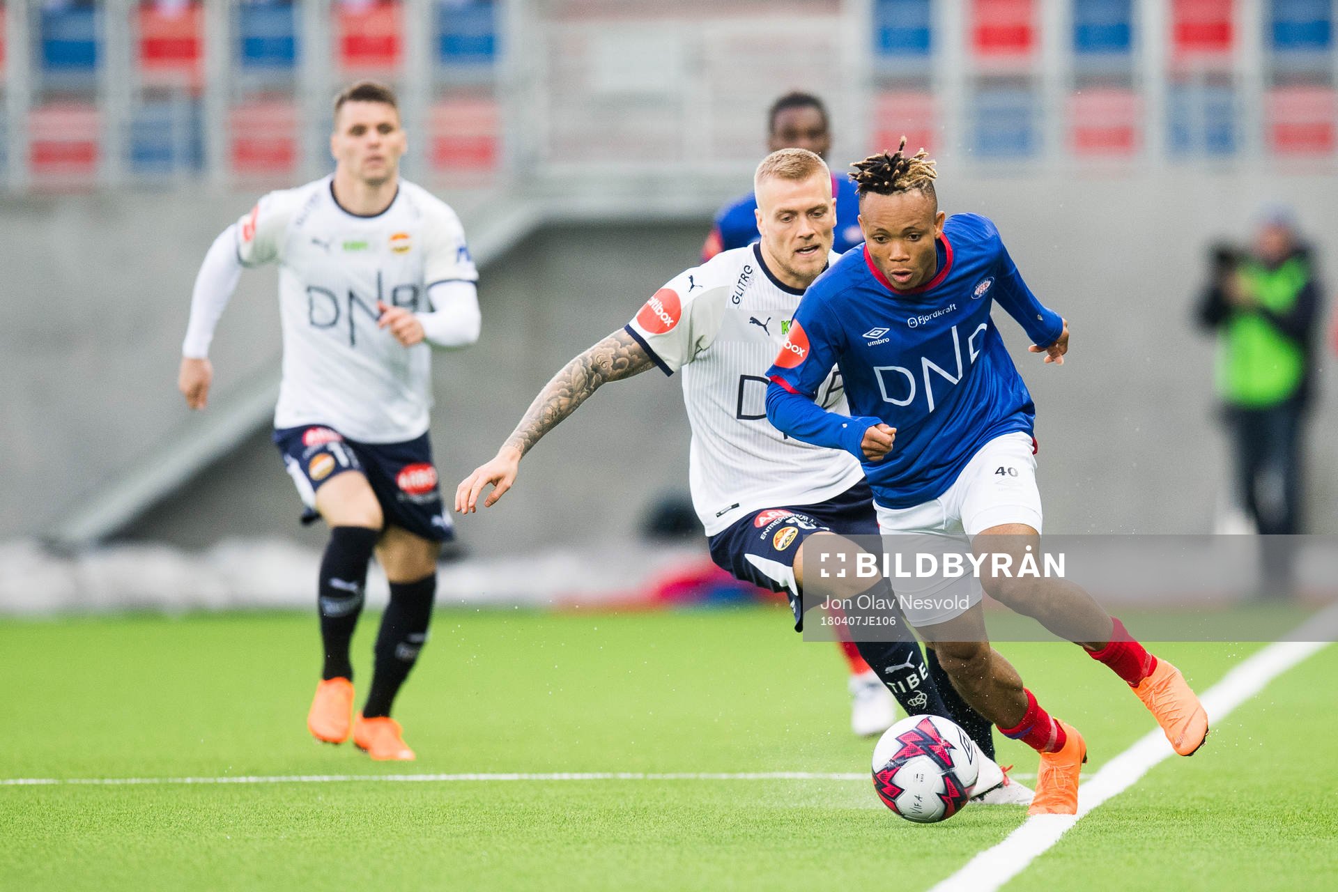 Eirik Ulland Andersen of Strømsgodset and Chidera Ejuke of