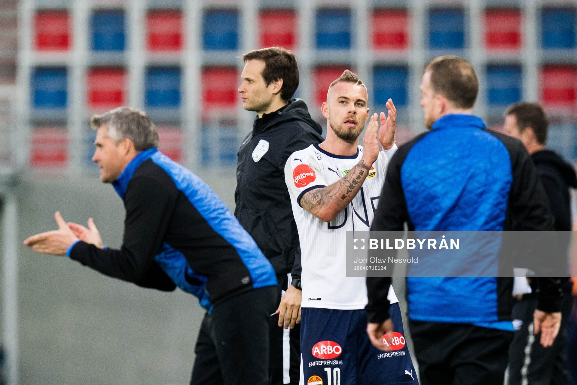 Tor Ole Skullerud, head coach of Strømsgodset, and Marcus