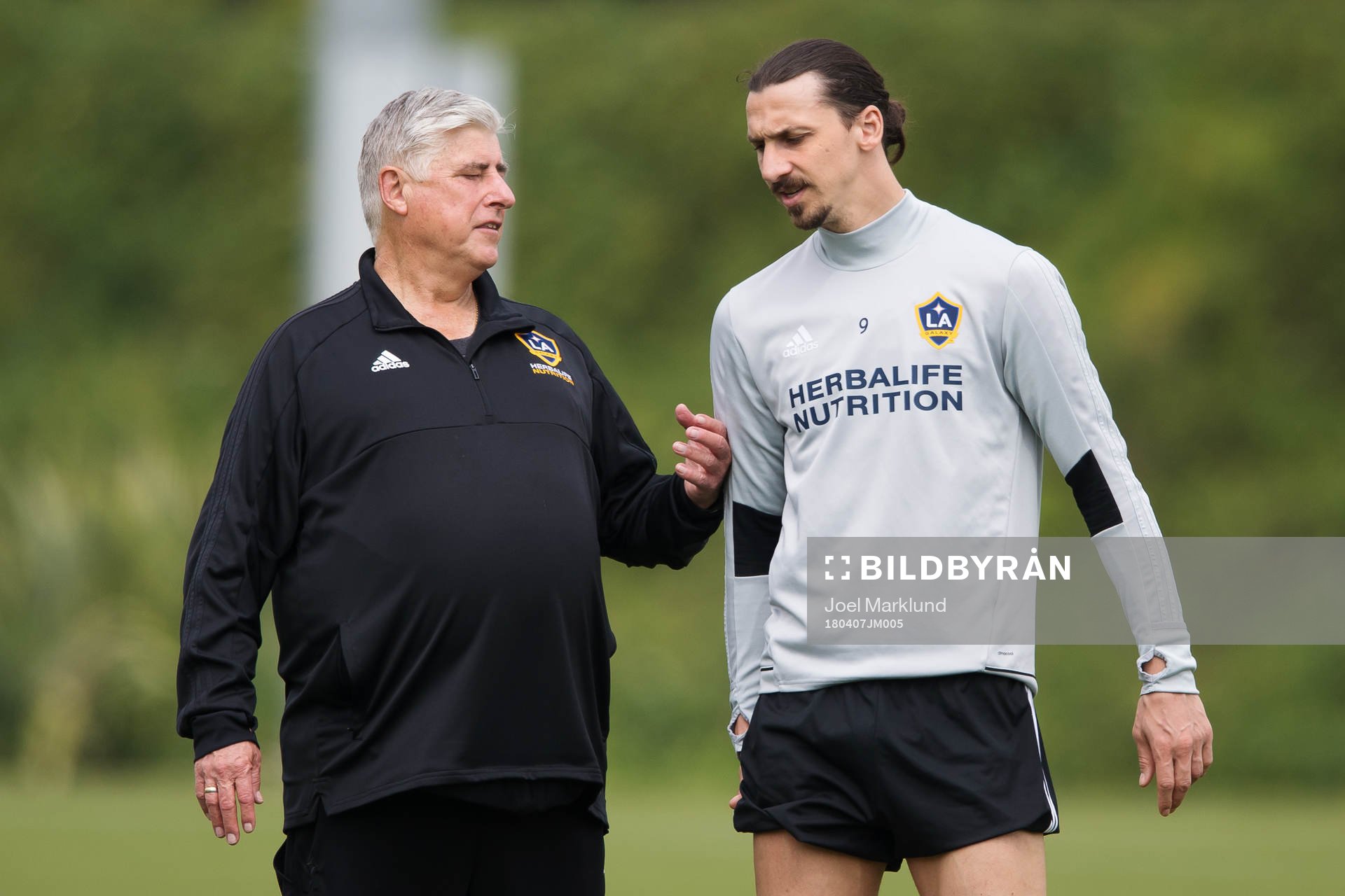 Tränaren Sigi Schmid och Zlatan Ibrahimovic