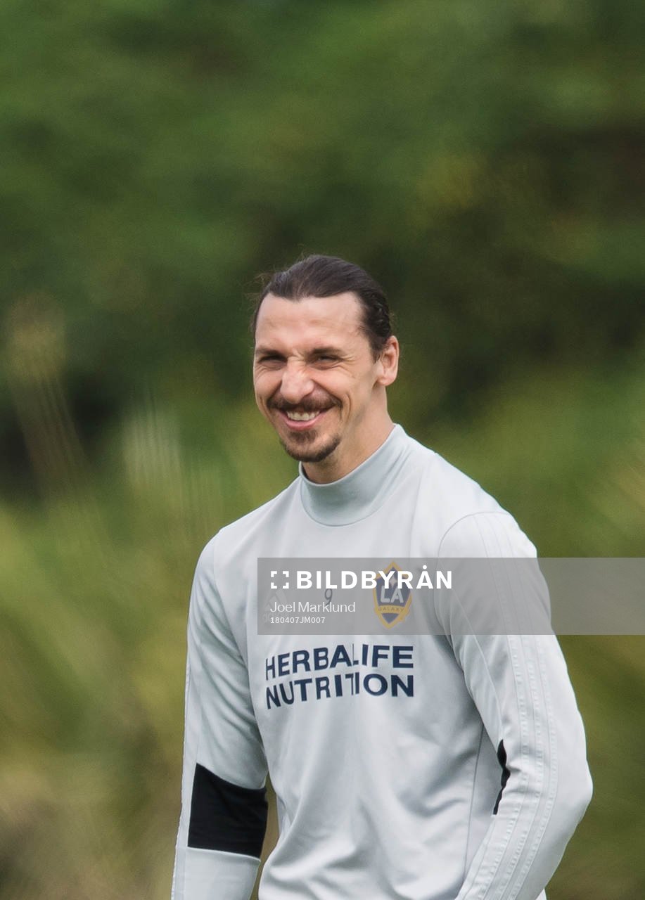 Zlatan Ibrahimovic skrattar