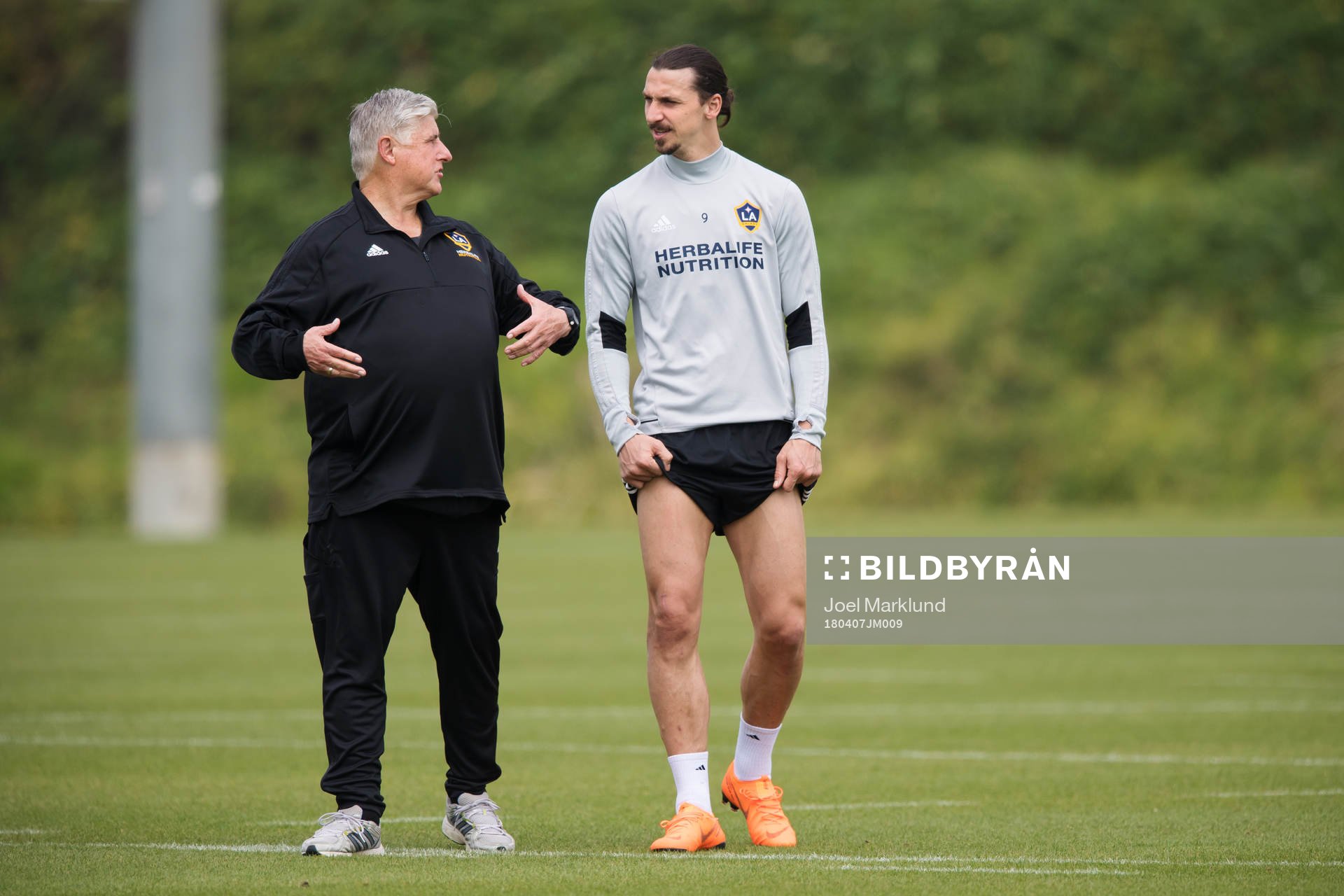 Tränaren Sigi Schmid och Zlatan Ibrahimovic