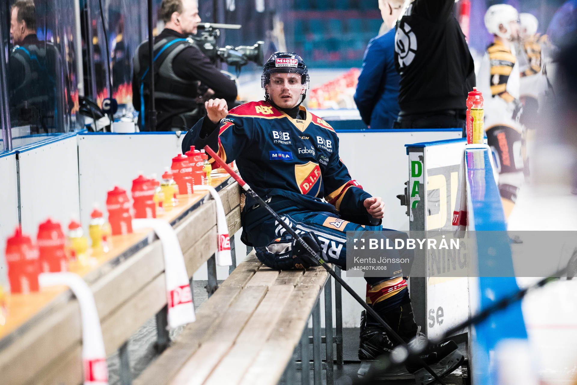Djurgårdens Markus Ljungh innan semifinal 3 i