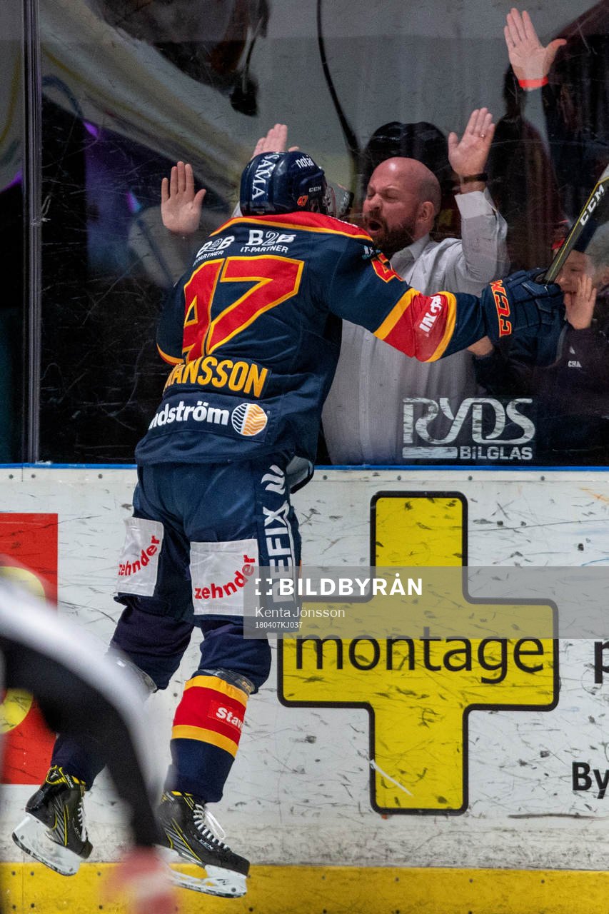 Djurgårdens Linus Johansson jublar