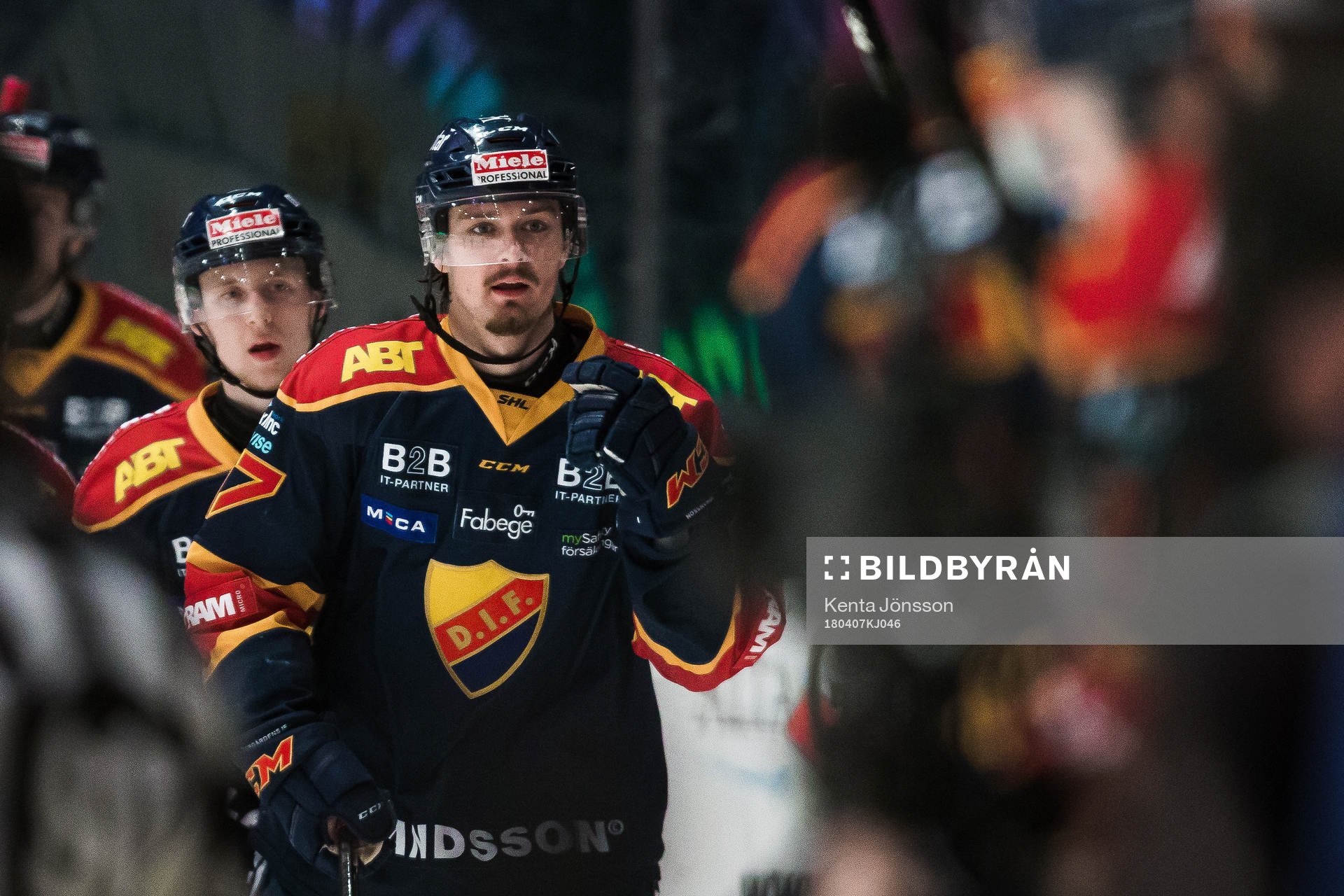 Djurgårdens Linus Johansson jublar