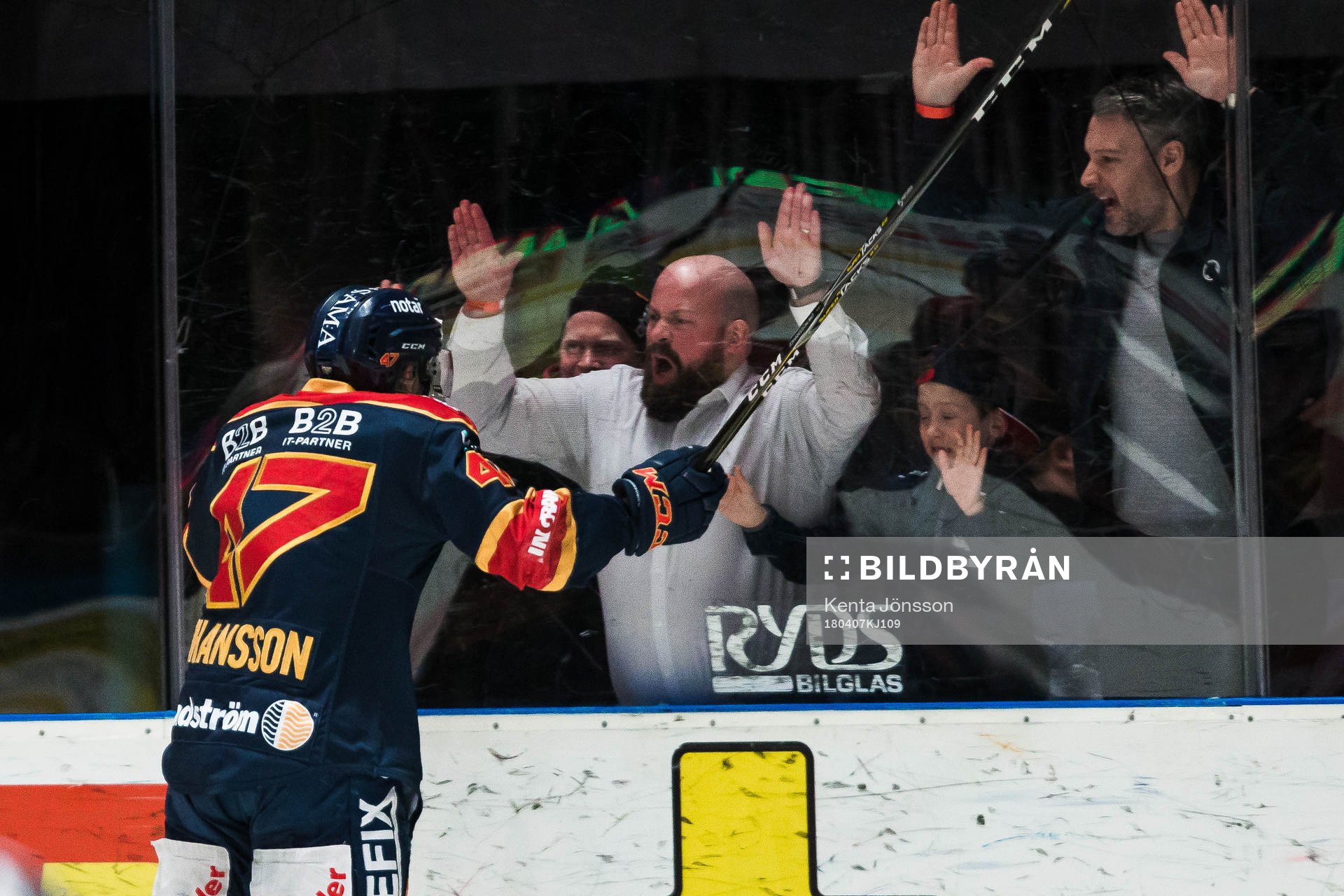 Djurgårdens Linus Johansson jublar