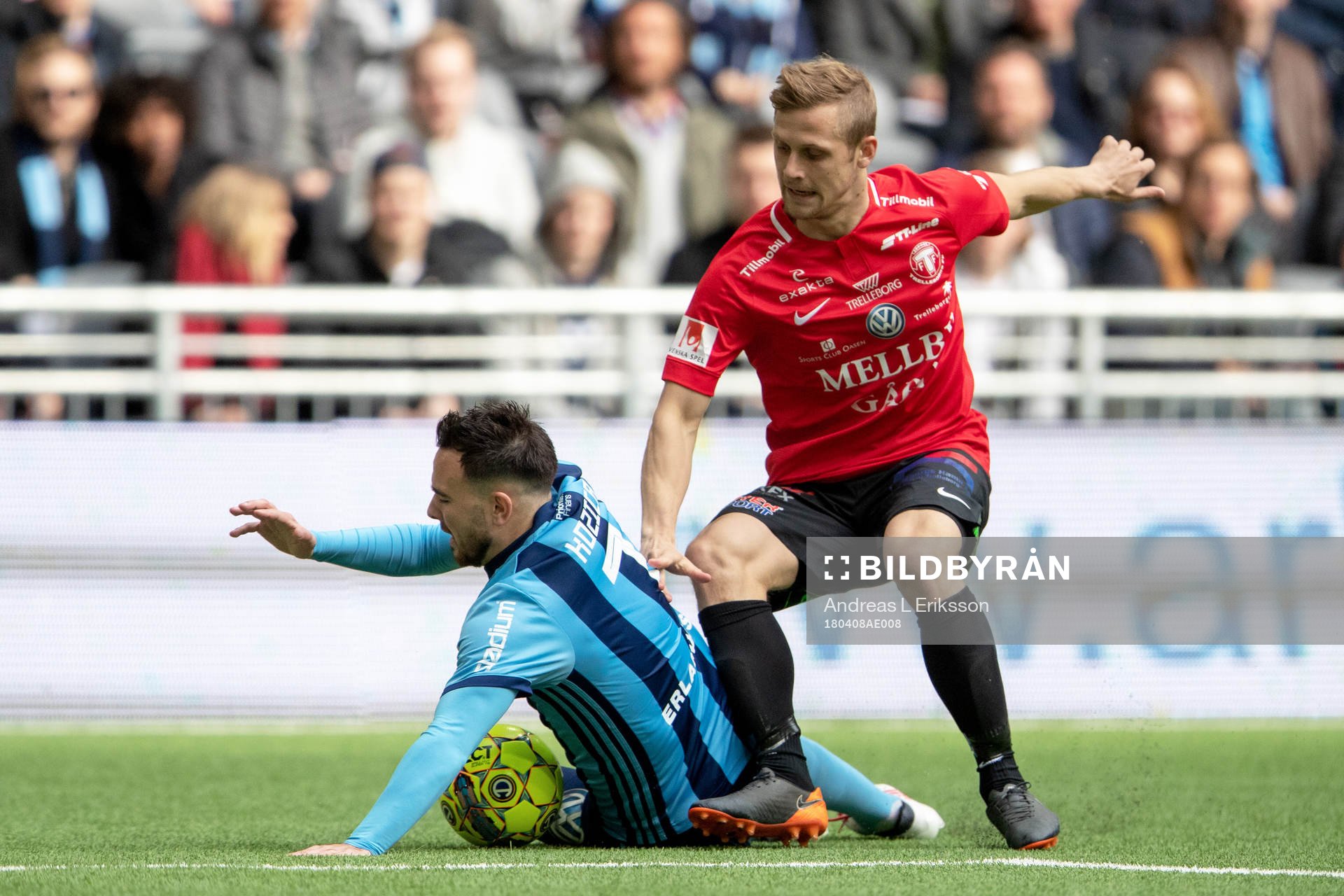 Djurgårdens Dzenis Kozica  och Trelleborgs Erik Andersson