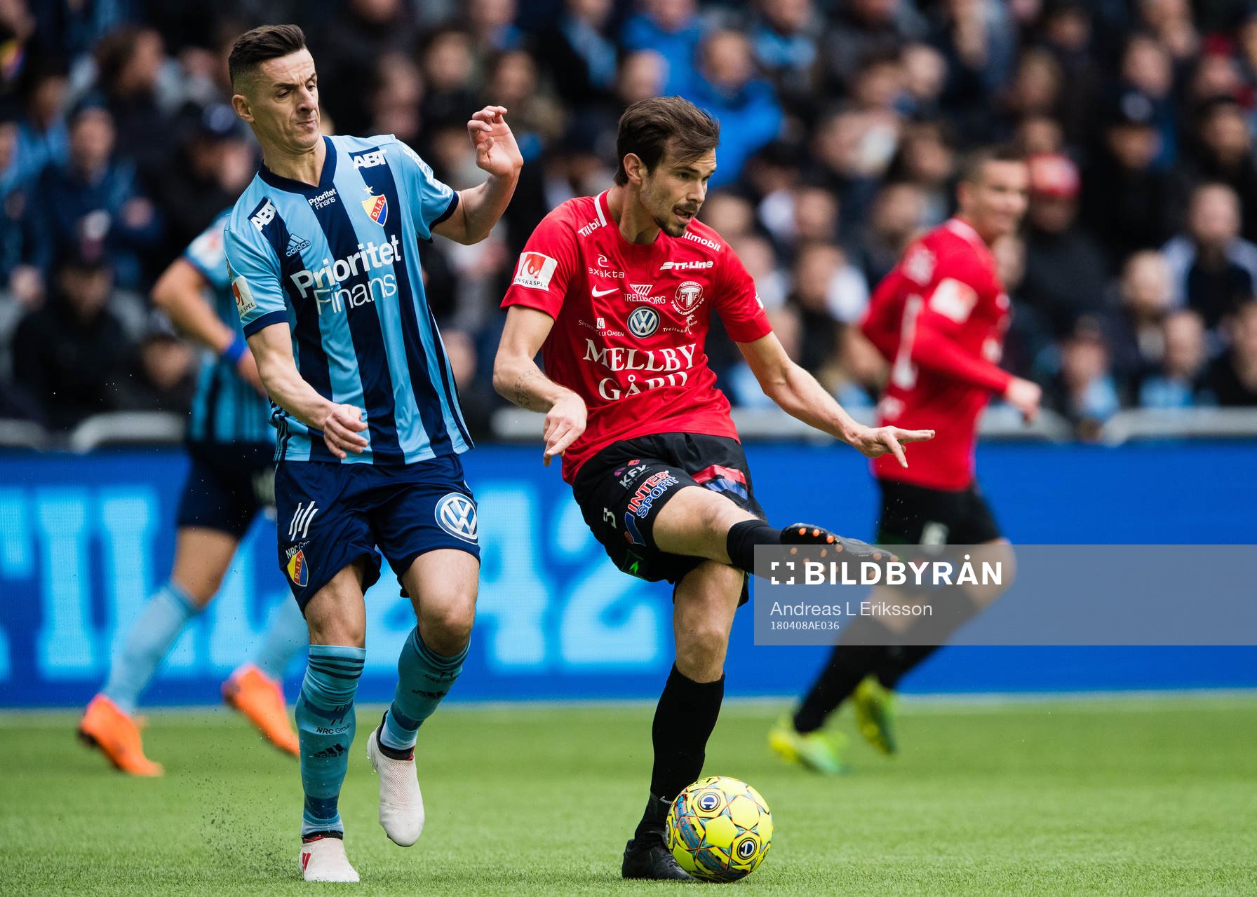Djurgårdens Haris Radetinac och Trelleborgs Sebastian