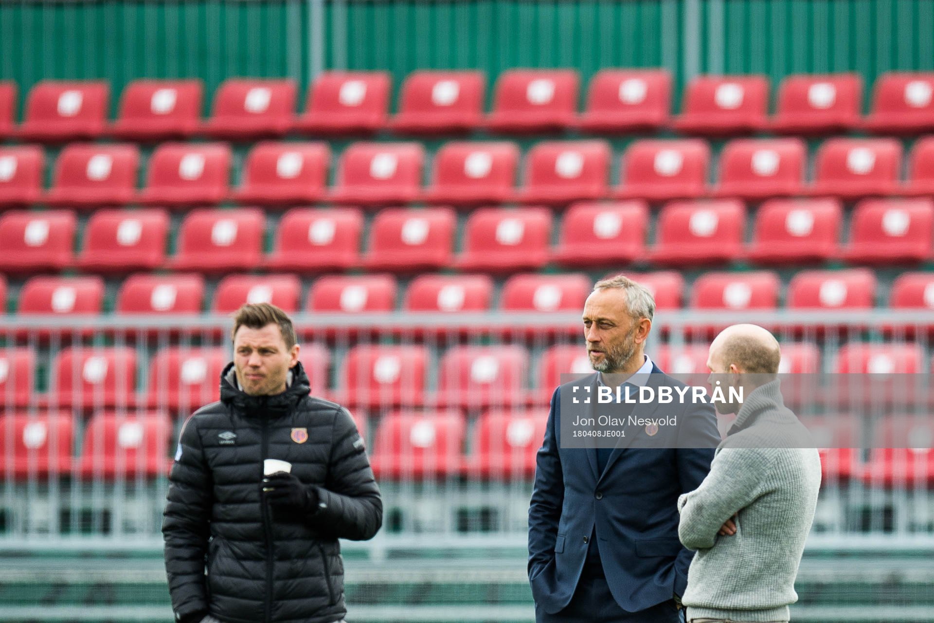 Bjørn Helge Riise of Aalesund and Lars Bohinen, head coach