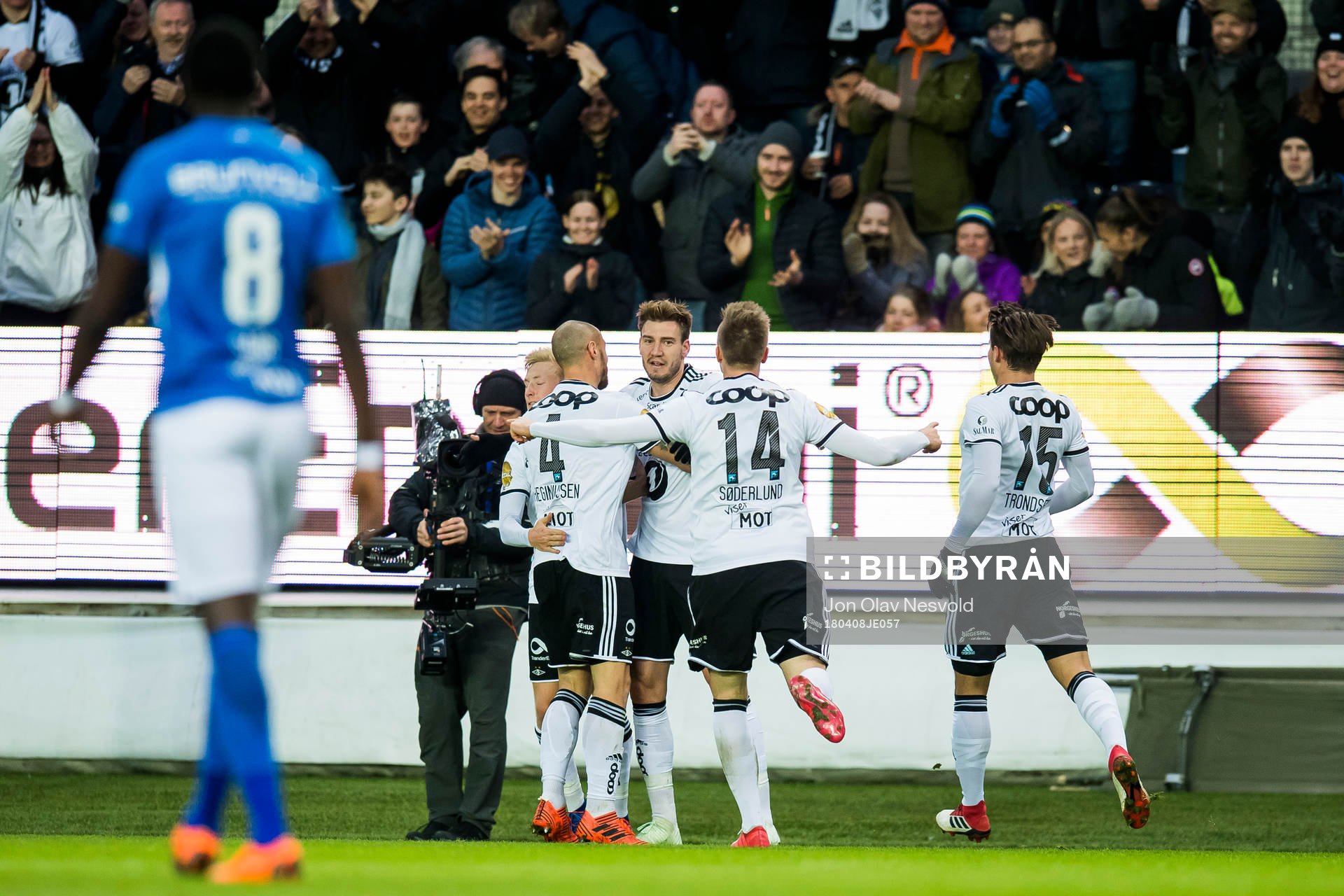 Nicklas Bendtner of Rosenborg celebrates
