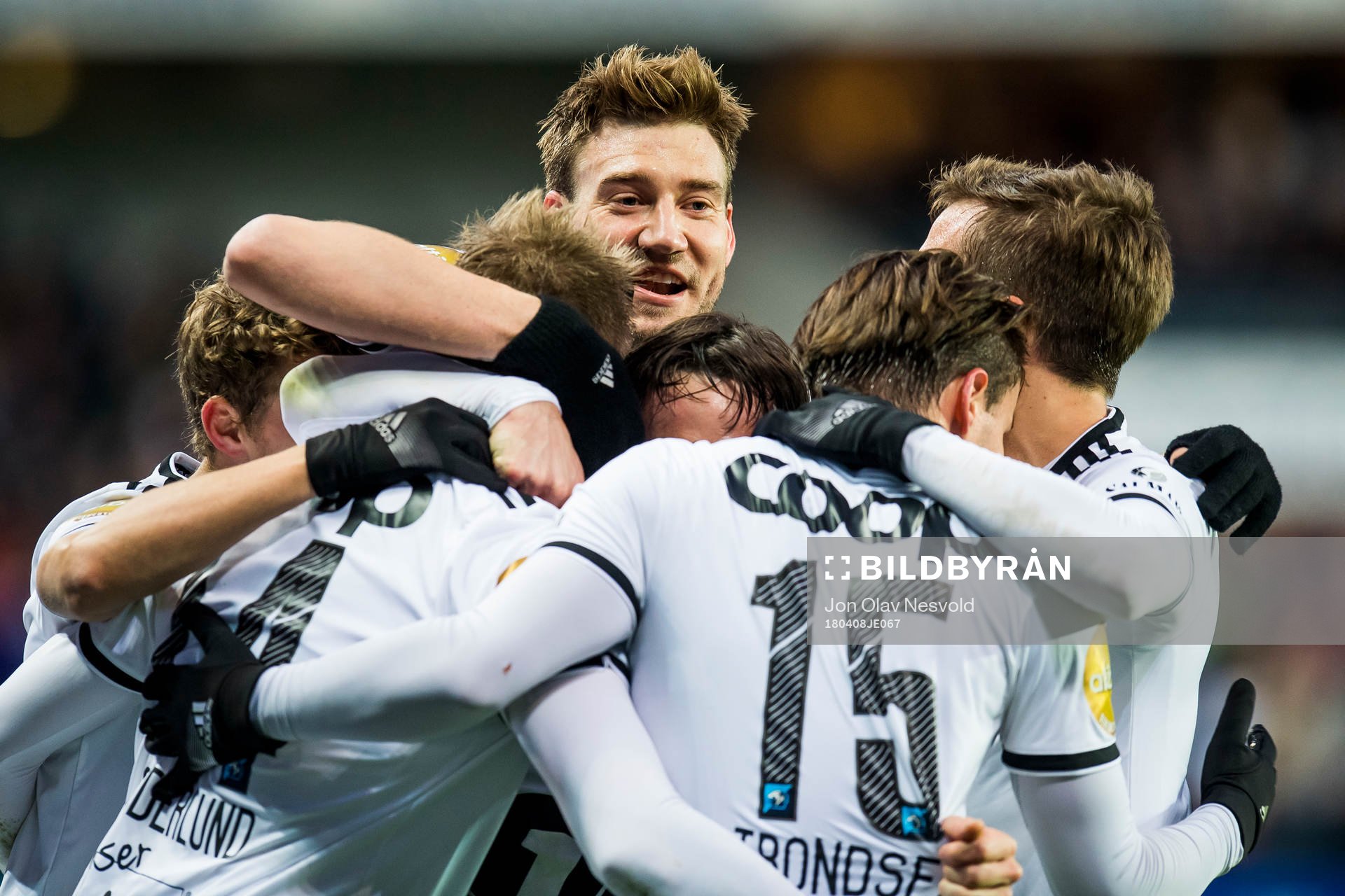 Alexander Toft Søderlund of Rosenborg celebrates with