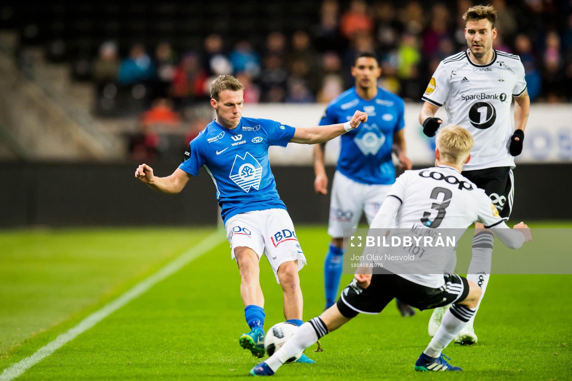 Petter Strand of Molde and Birger Meling of Rosenborg