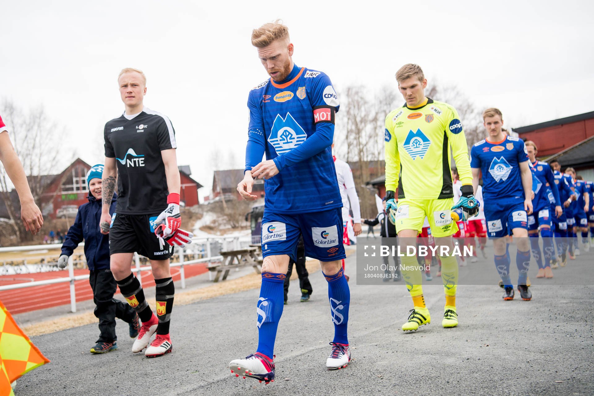 Fredrik Kjernmoen Carlsen of Aalesund ahead of the OBOS-ligaen match between Levanger and Aalesund on April 8, 2018 in Levanger.