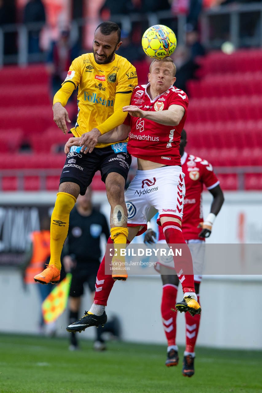 Elfsborgs Issam Jebali och Kalmars Tobias Eriksson