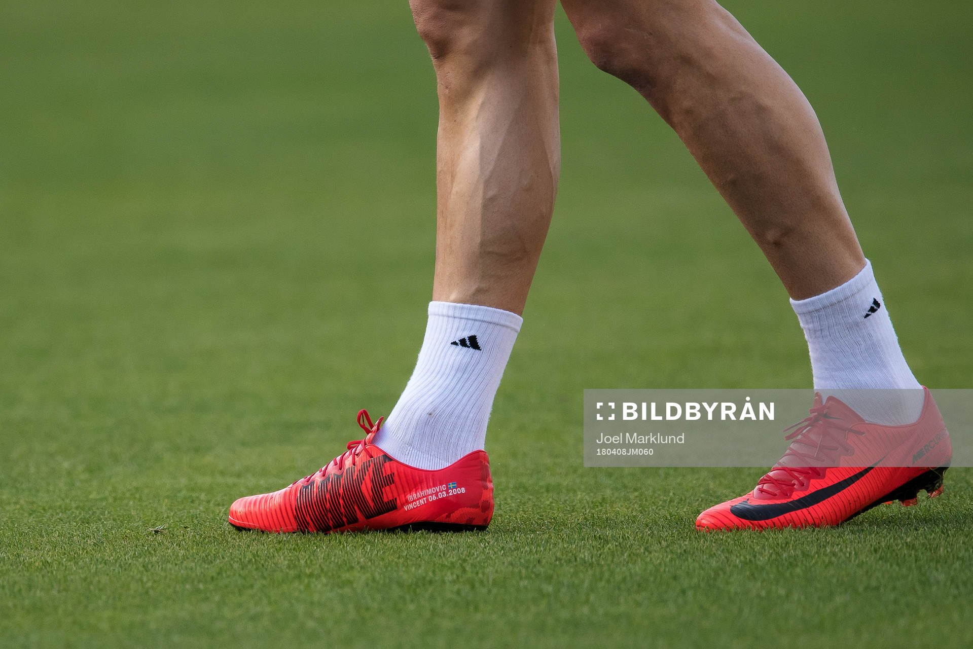 LA Galaxys Zlatan Ibrahimovic har på sig fotbollsskor