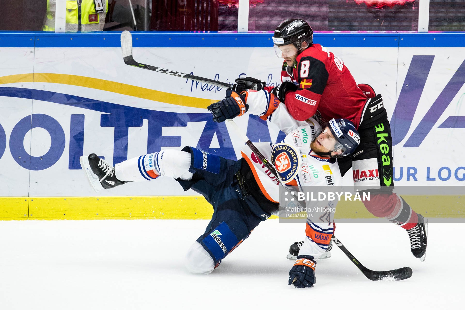 Växjös Brendan Shinnimin och Malmö Redhawks Johan